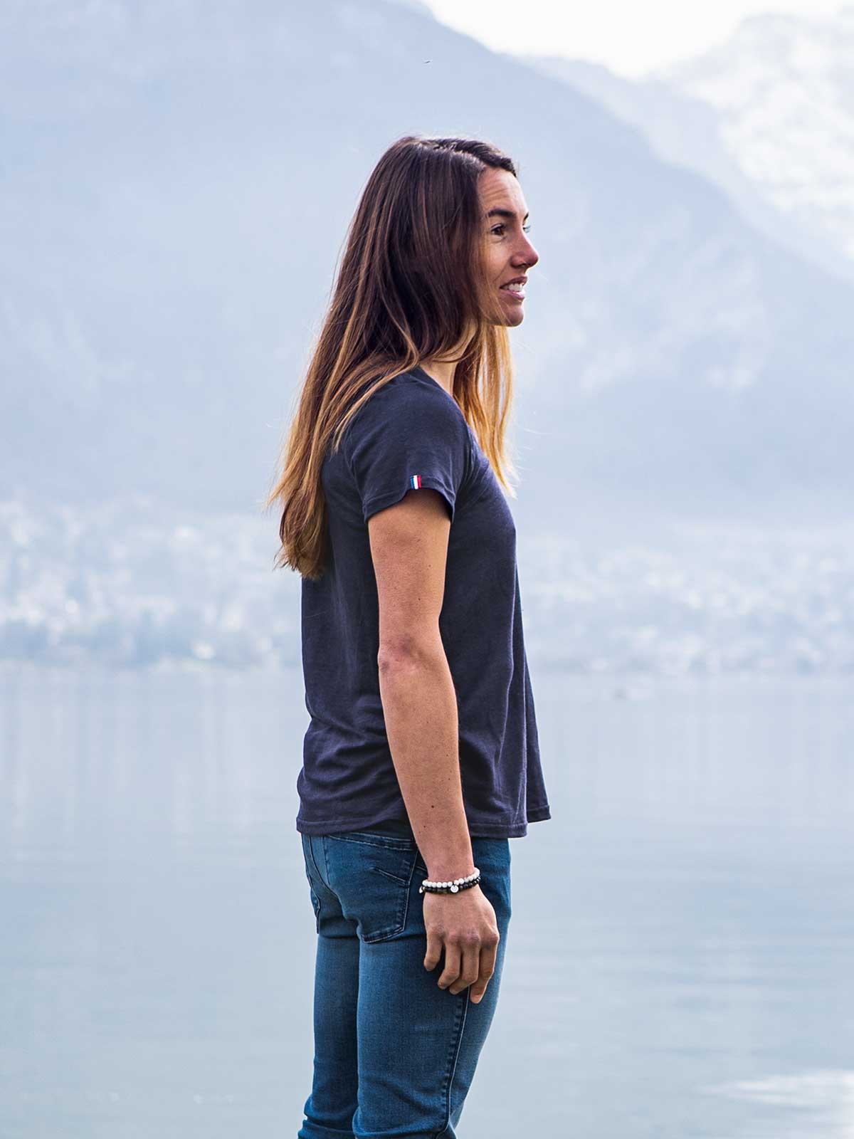 T-Shirt femme en lin L'Indispensable Bleu