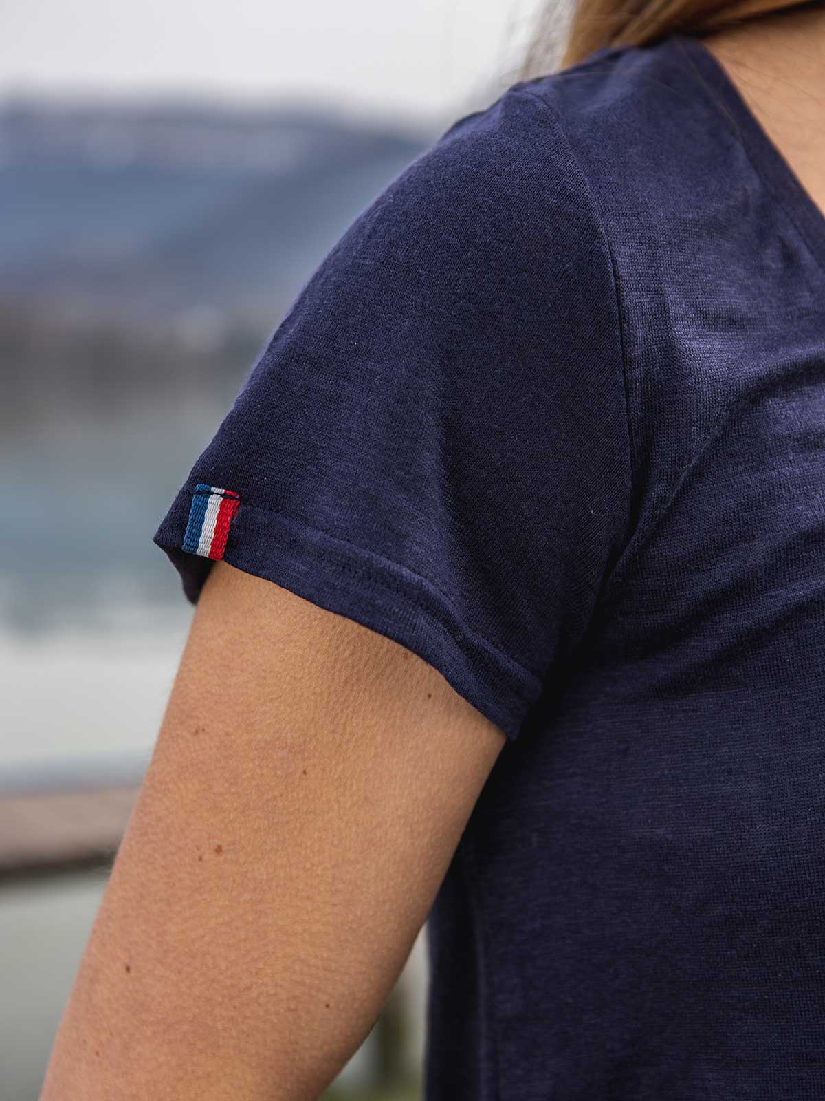 T-Shirt femme en lin L'Indispensable Bleu