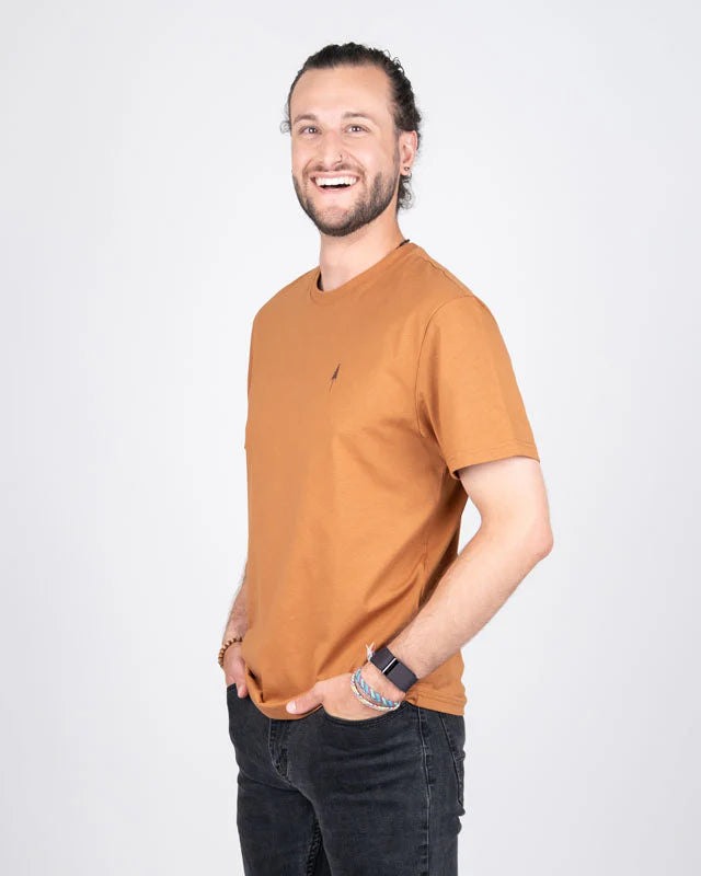 Men's organic cotton T-shirt Treeshirt Sepia