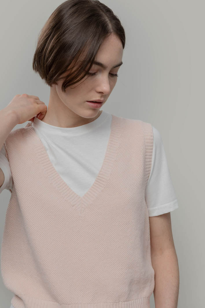 Sleeveless jumper Elodie Pink