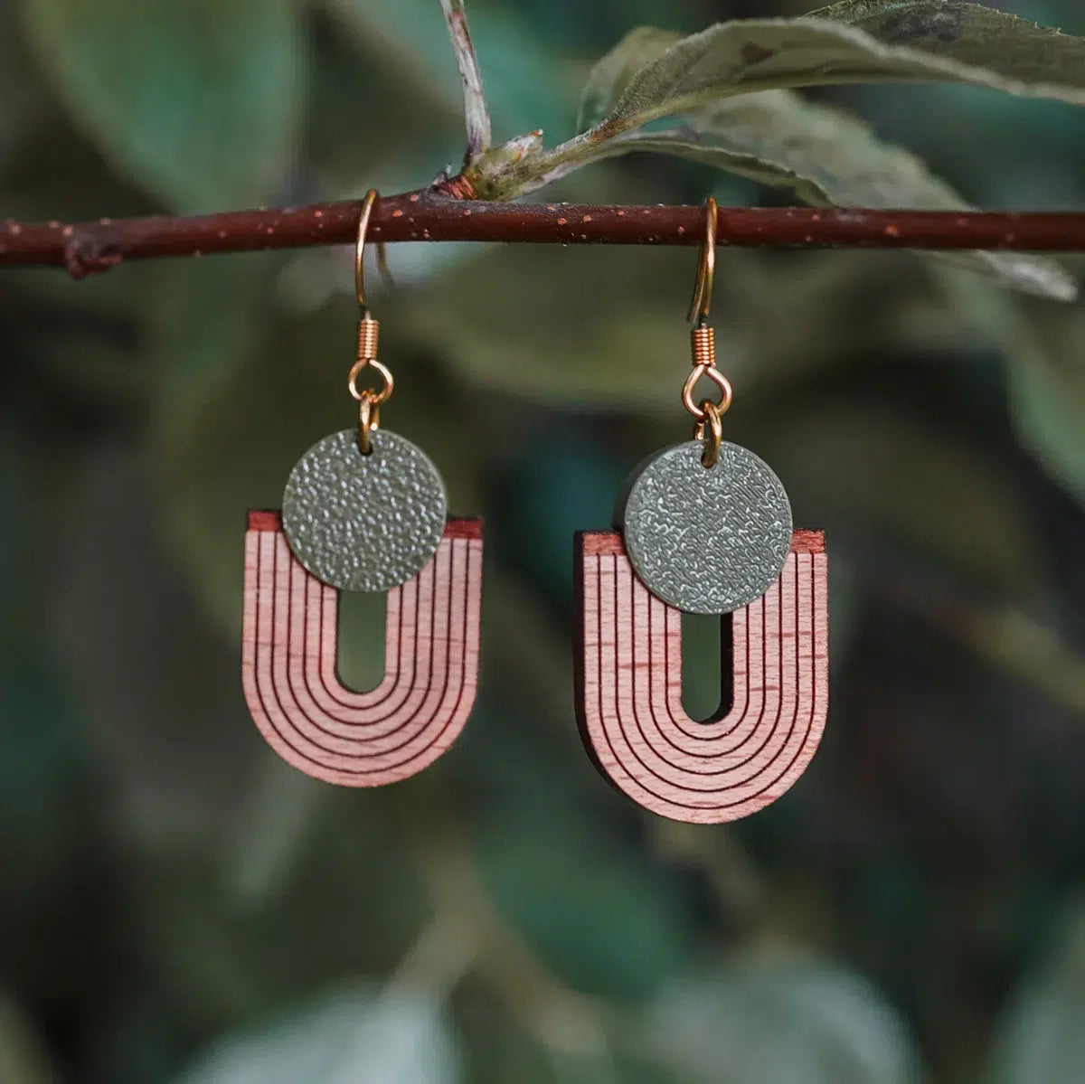 Boucles d'oreilles Upsylon Vert