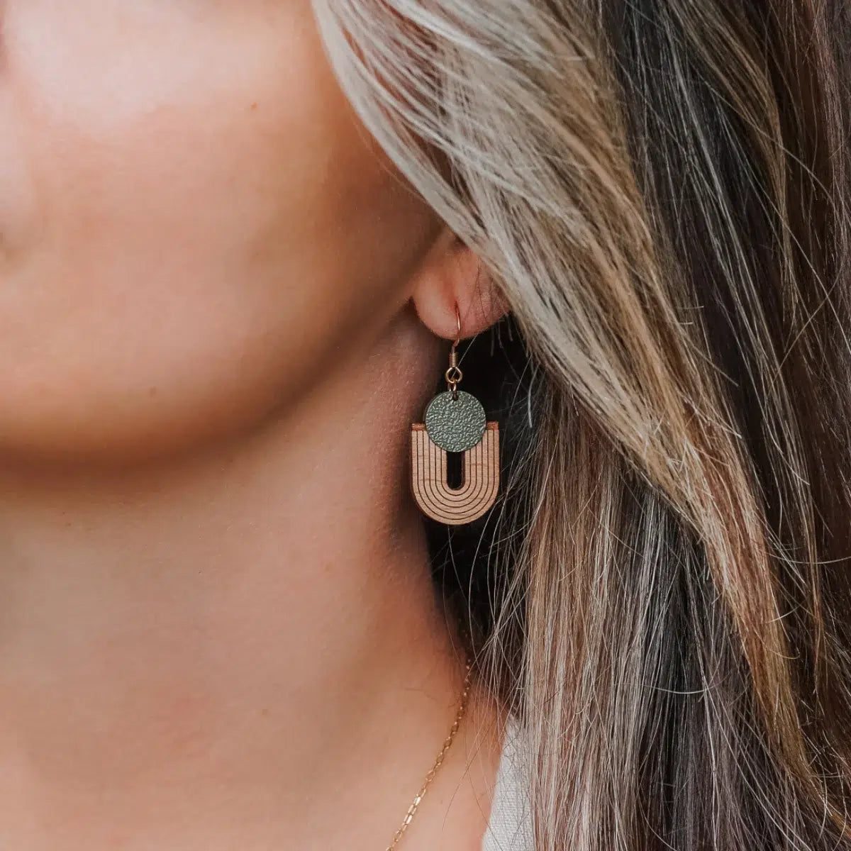 Boucles d'oreilles Upsylon Vert