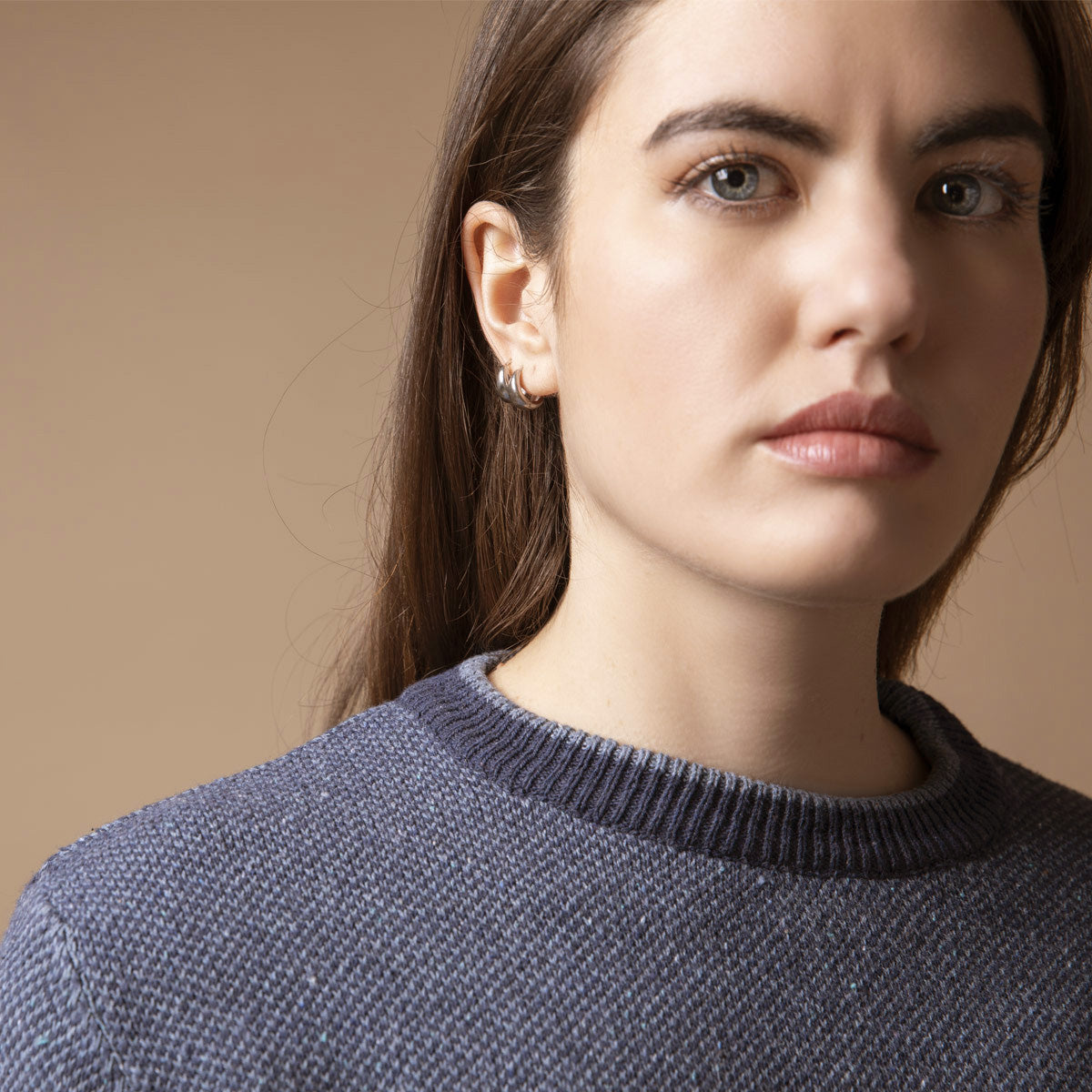 Pull Coton recyclé Lina Bleu atlantique