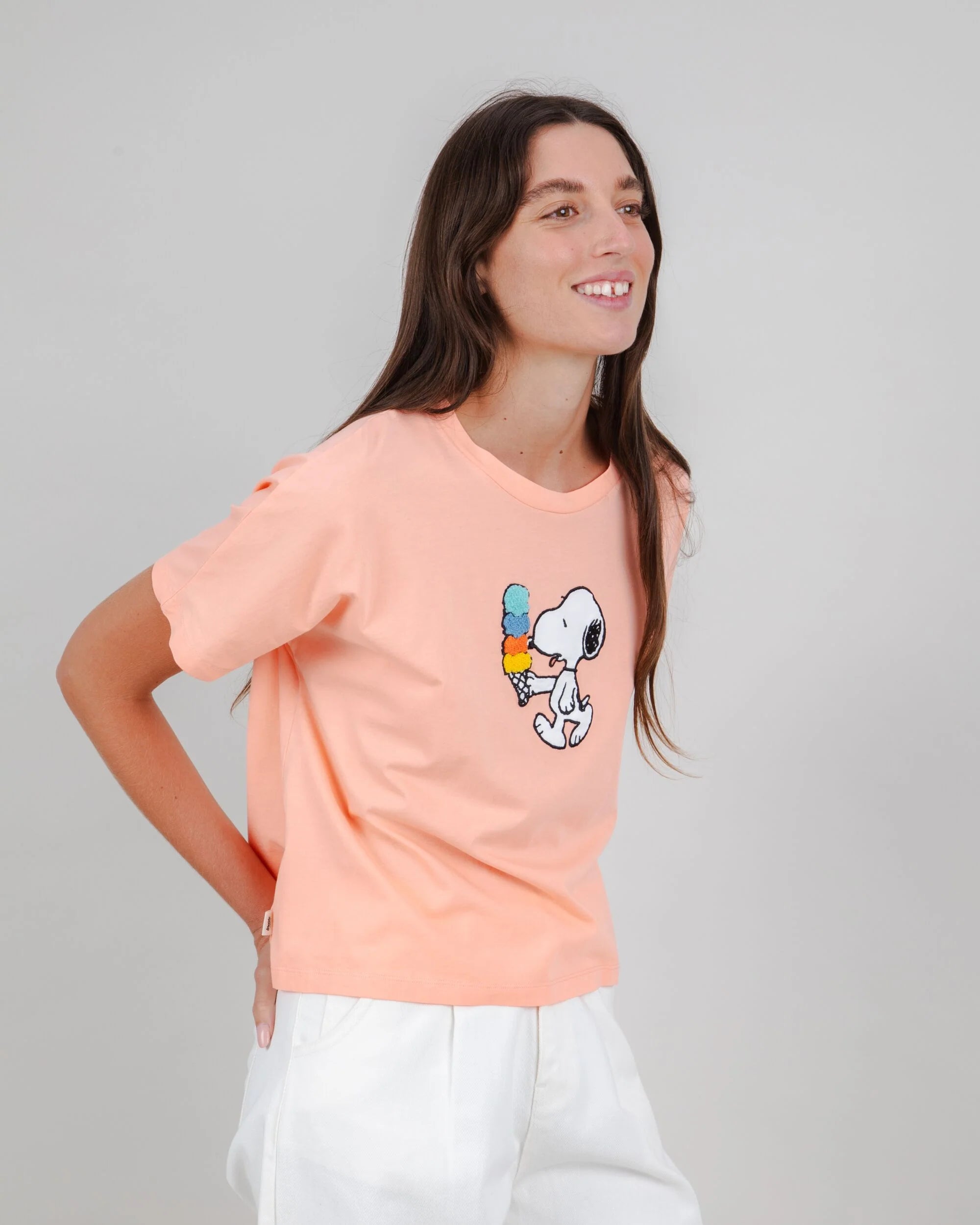 Oversize Tee Peanuts Icecream Pink