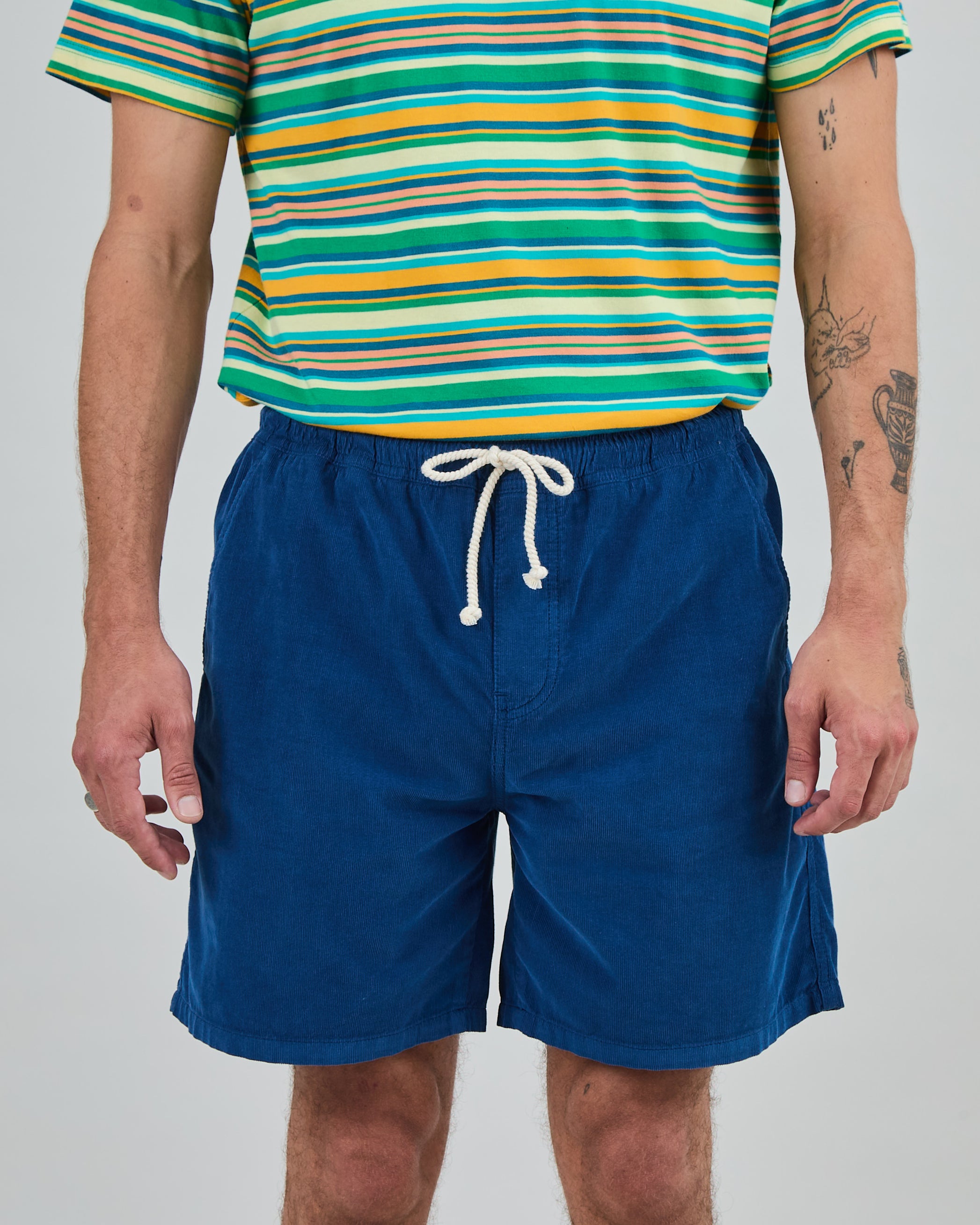 Short Baby Cord Bleu