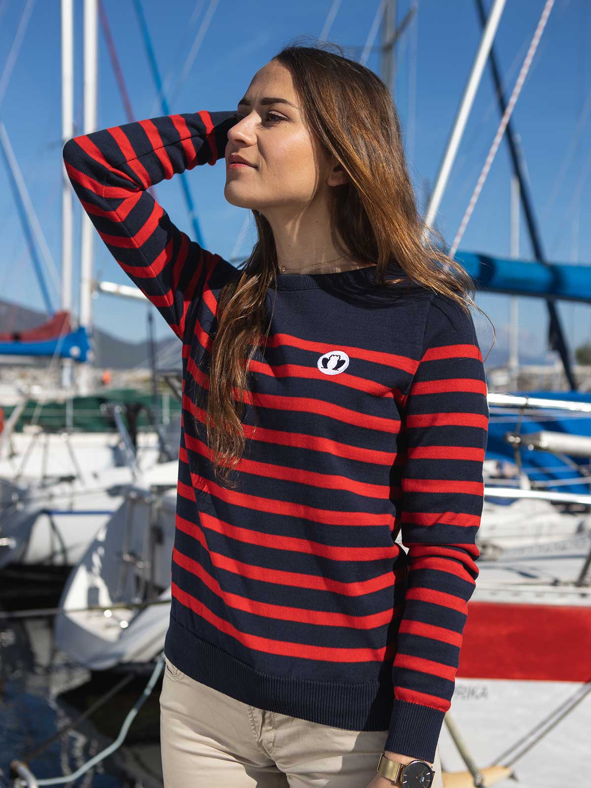 Pull Femme La Marinière rouge 