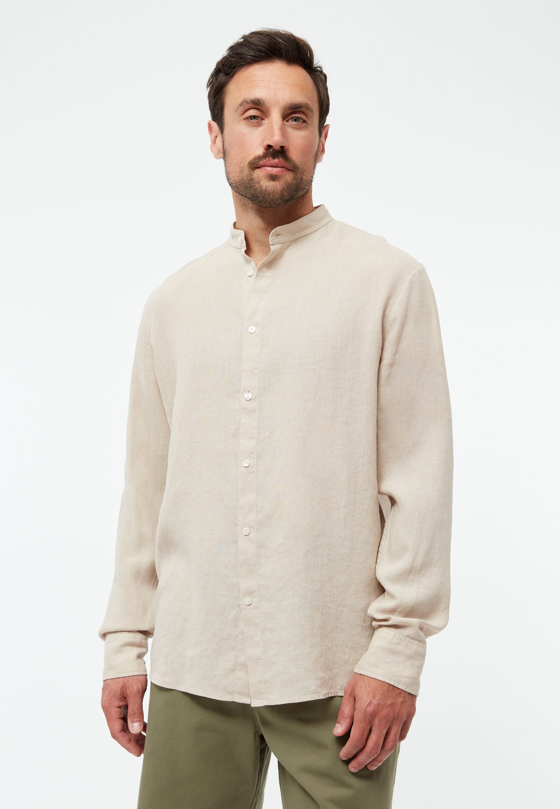 Leinen Hemd Wes Beige