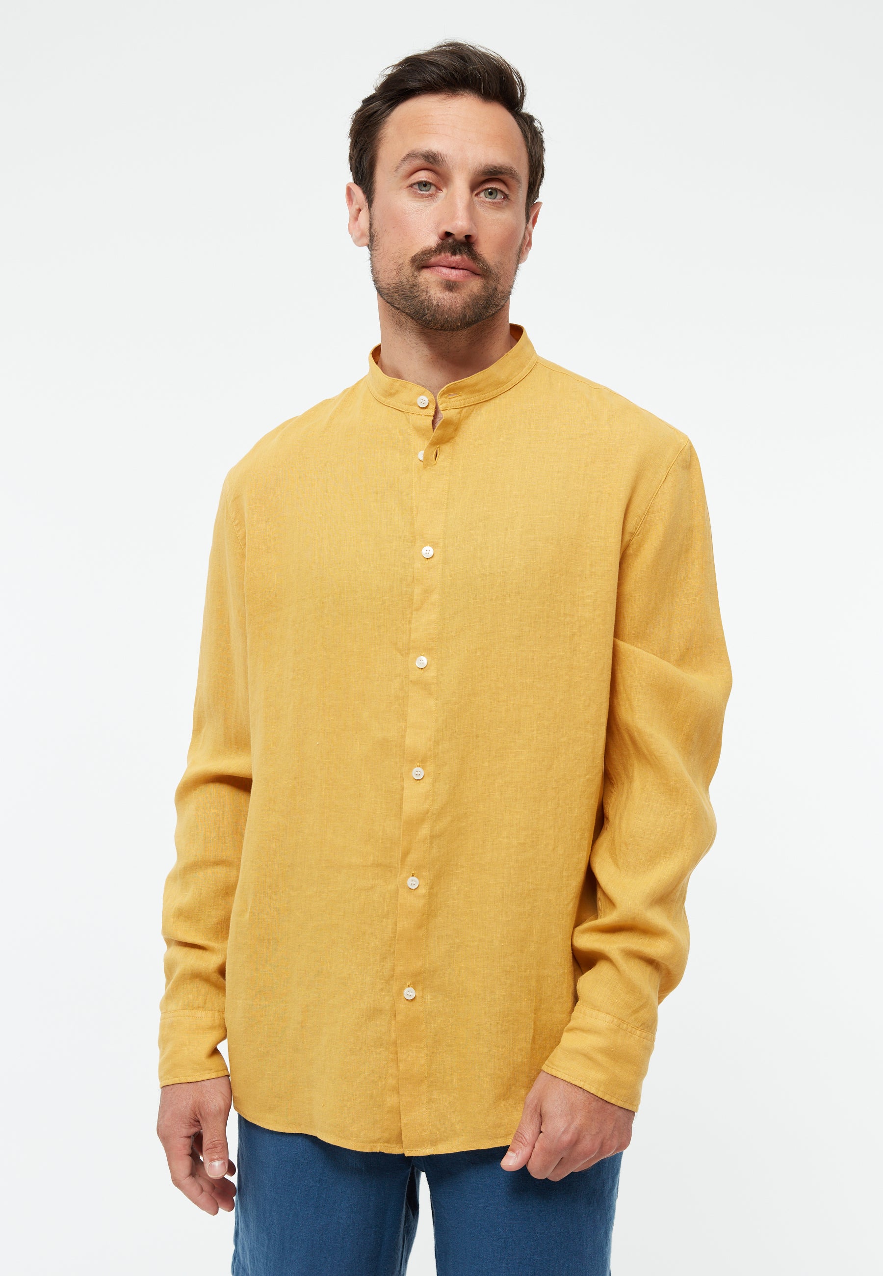 Linen Shirt Wes Faded Gold