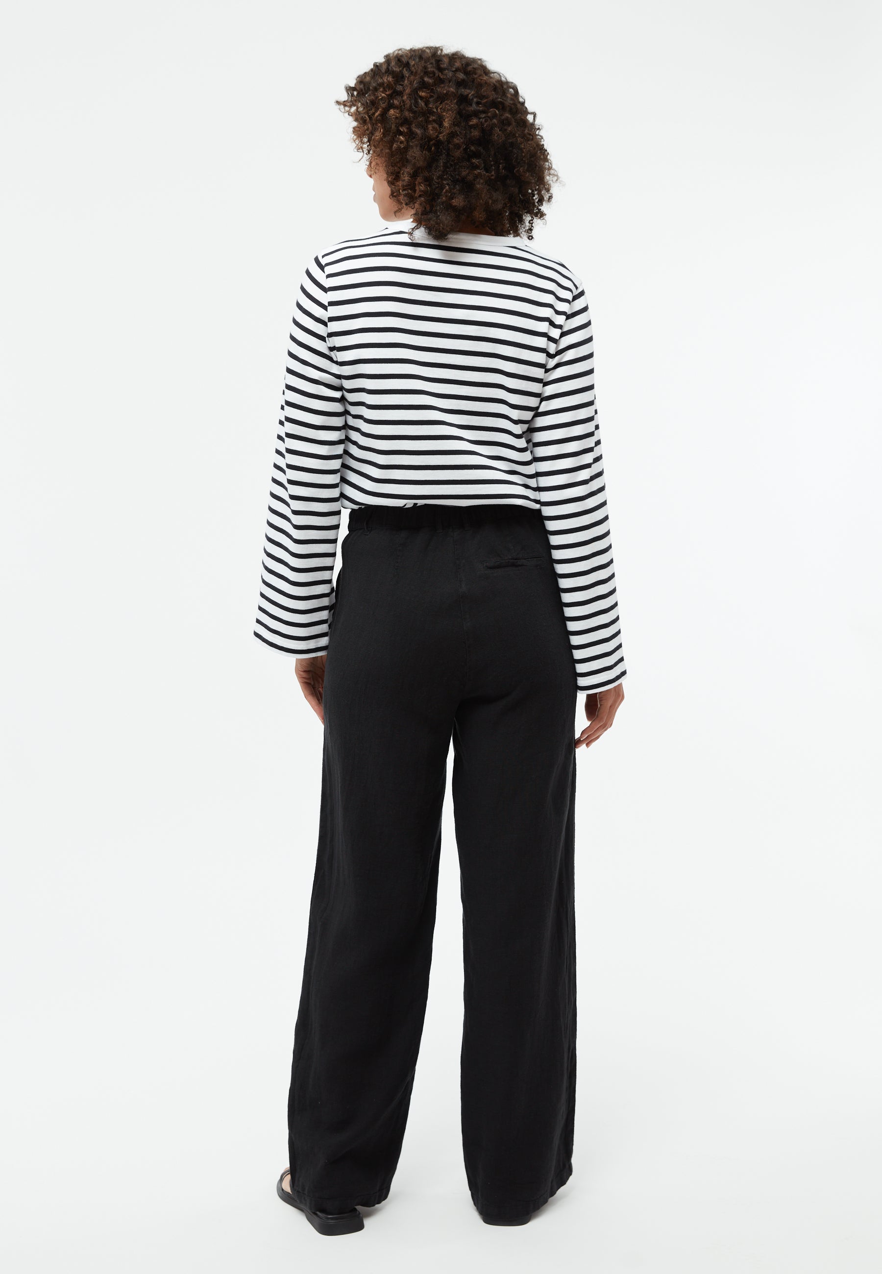 Pantalon en lin Beatrice Noir