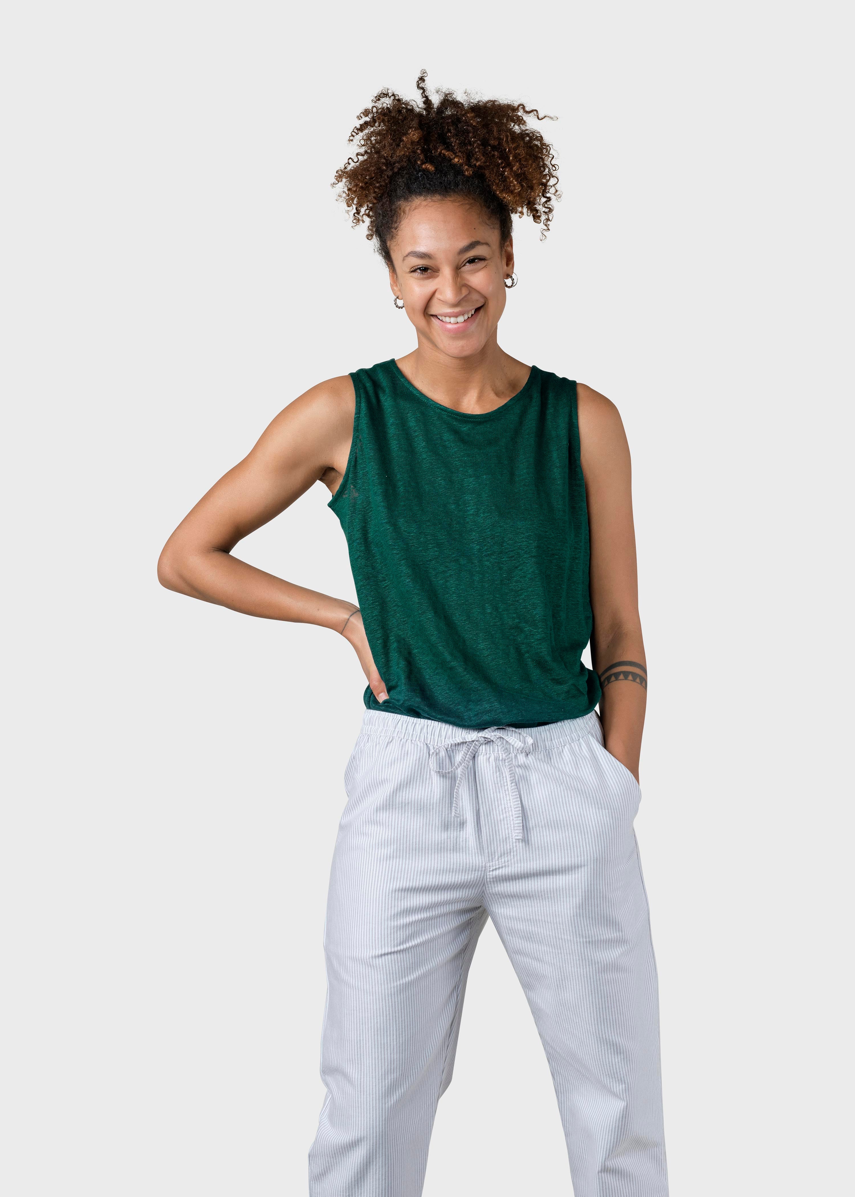 Linen Tanktop Dee Moss Green