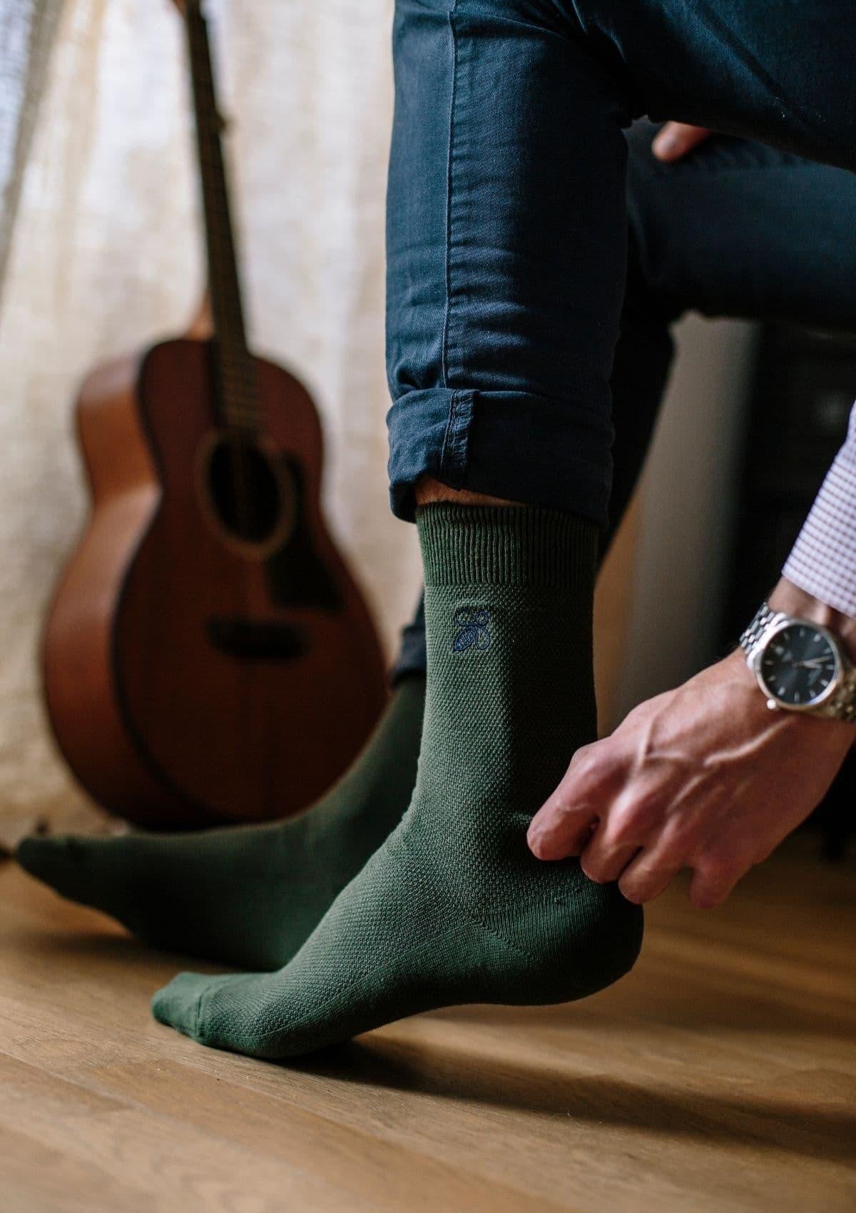 Coffret Chaussettes Gris Vert Marine