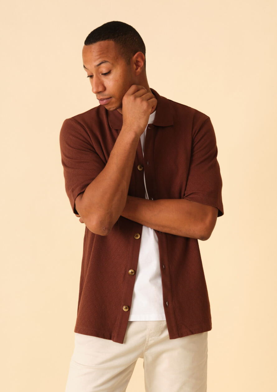 Reveur Brown Polo Shirt