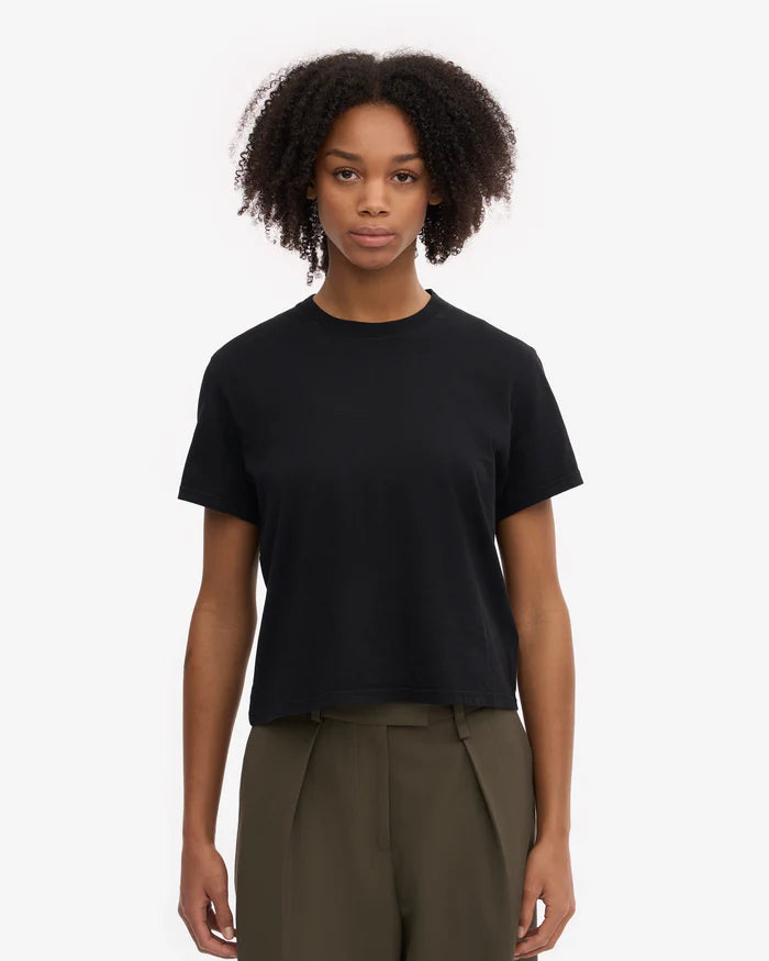 T-Shirt Boxy Crop Noir