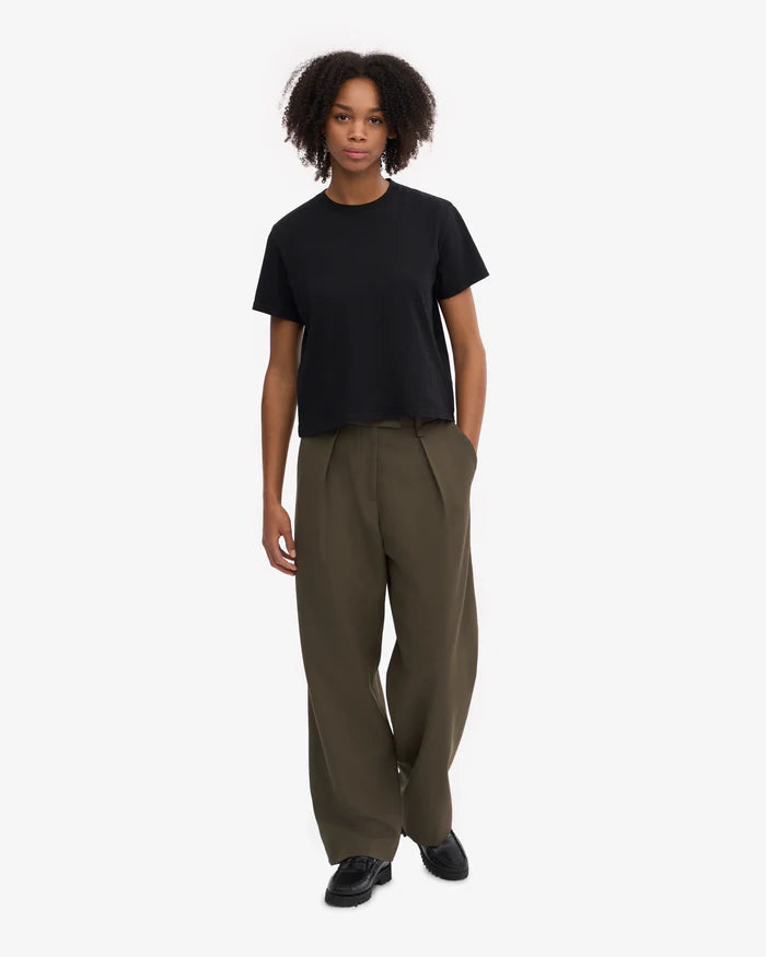 T-Shirt Boxy Crop Noir