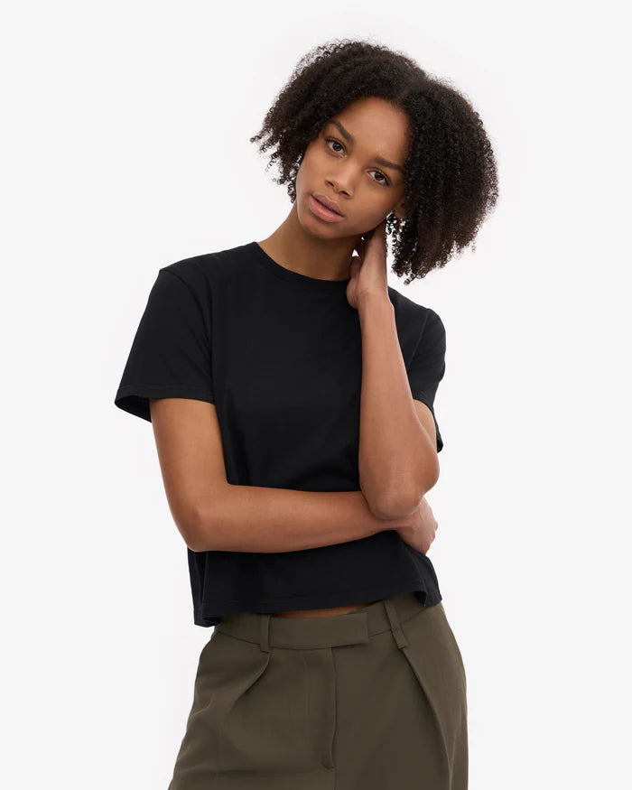T-Shirt Boxy Crop Noir