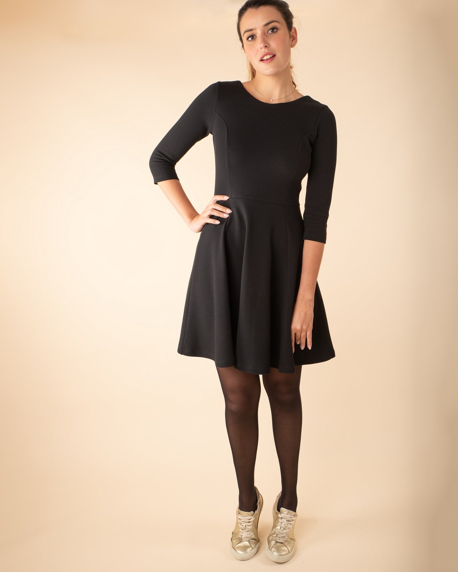 Robe Noire en coton bio Emma