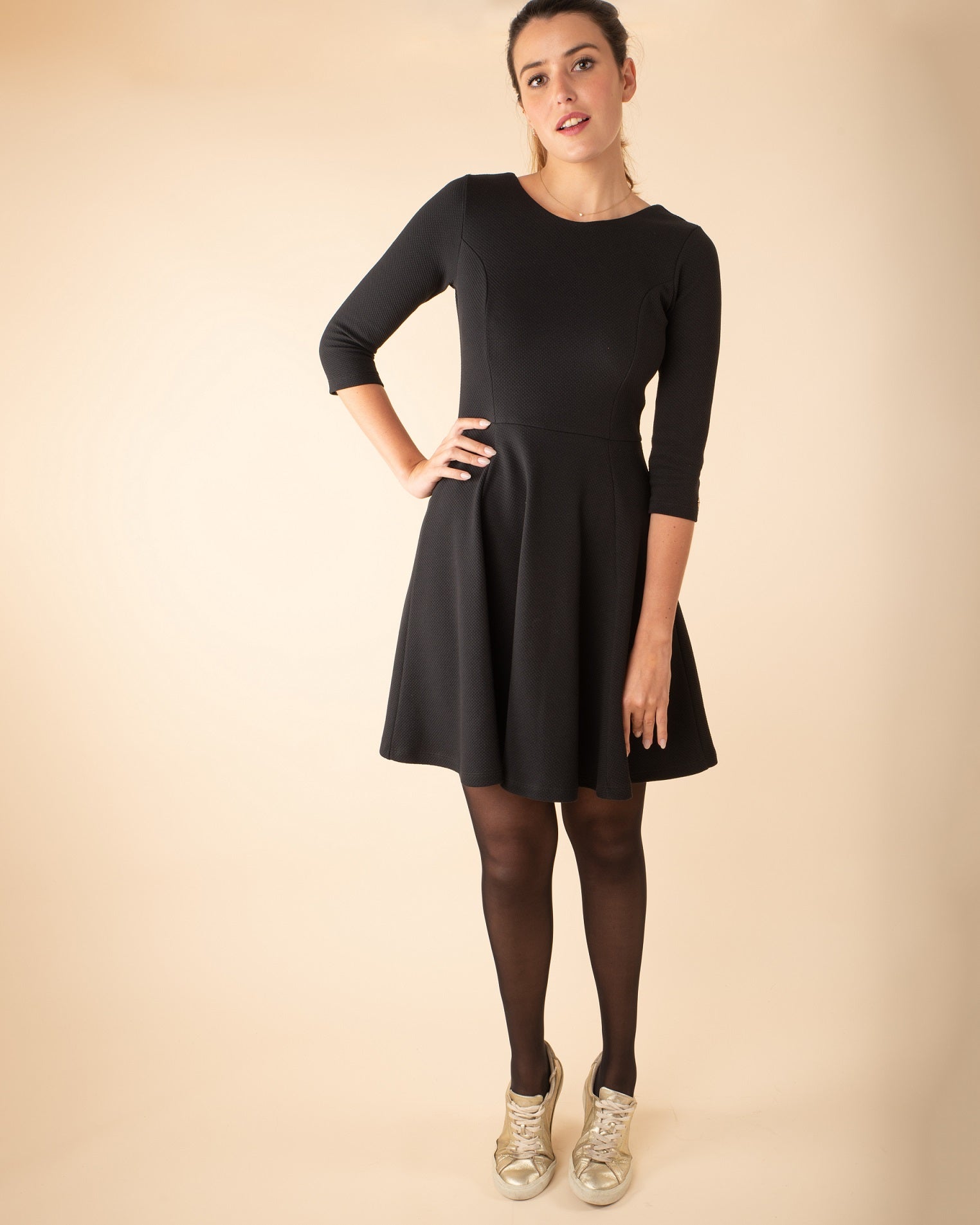 Robe Noire en coton bio Emma 