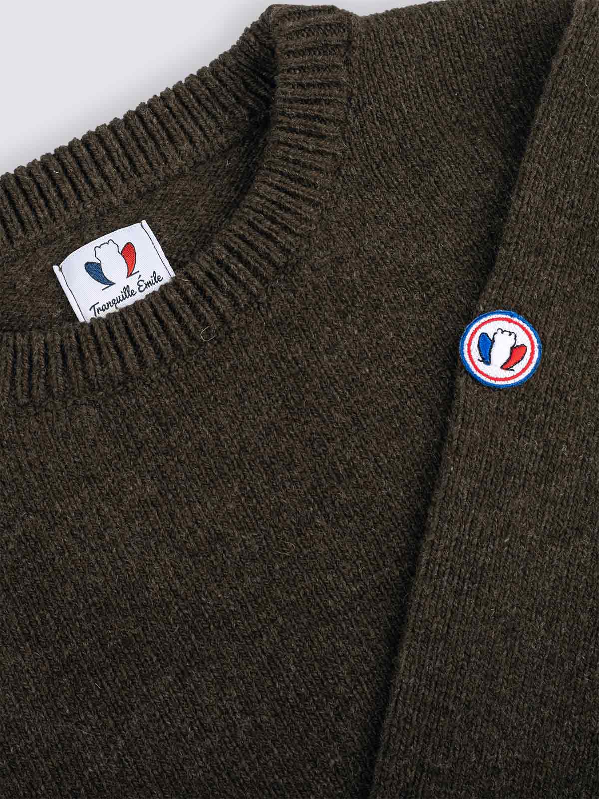 Pull mérinos Homme Le Frileux Chocolat