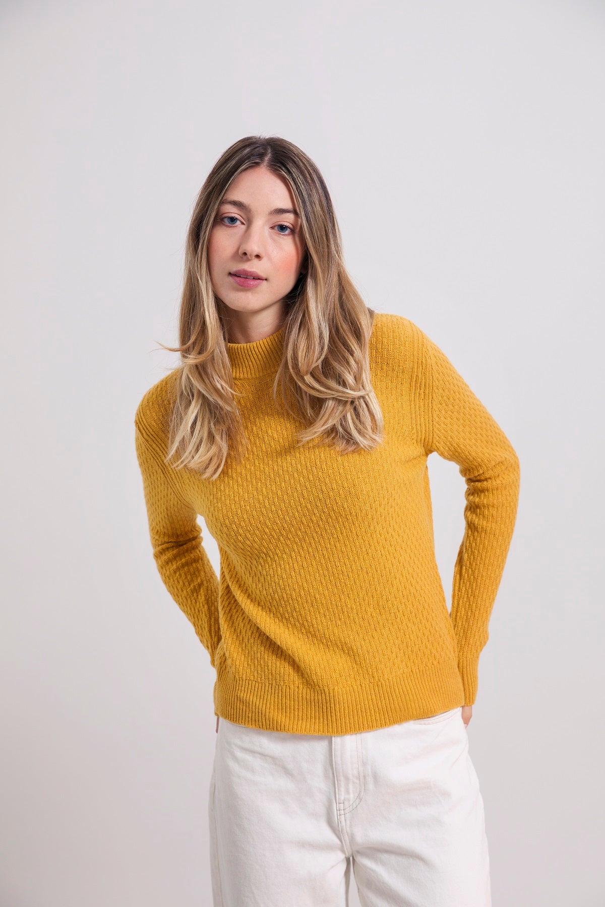 Pull cachemire Caterina Jaune 