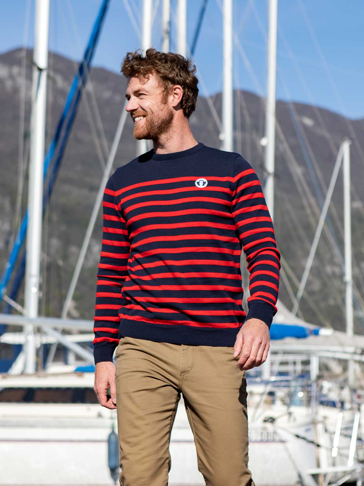 Pull Homme La Marinière rouge 