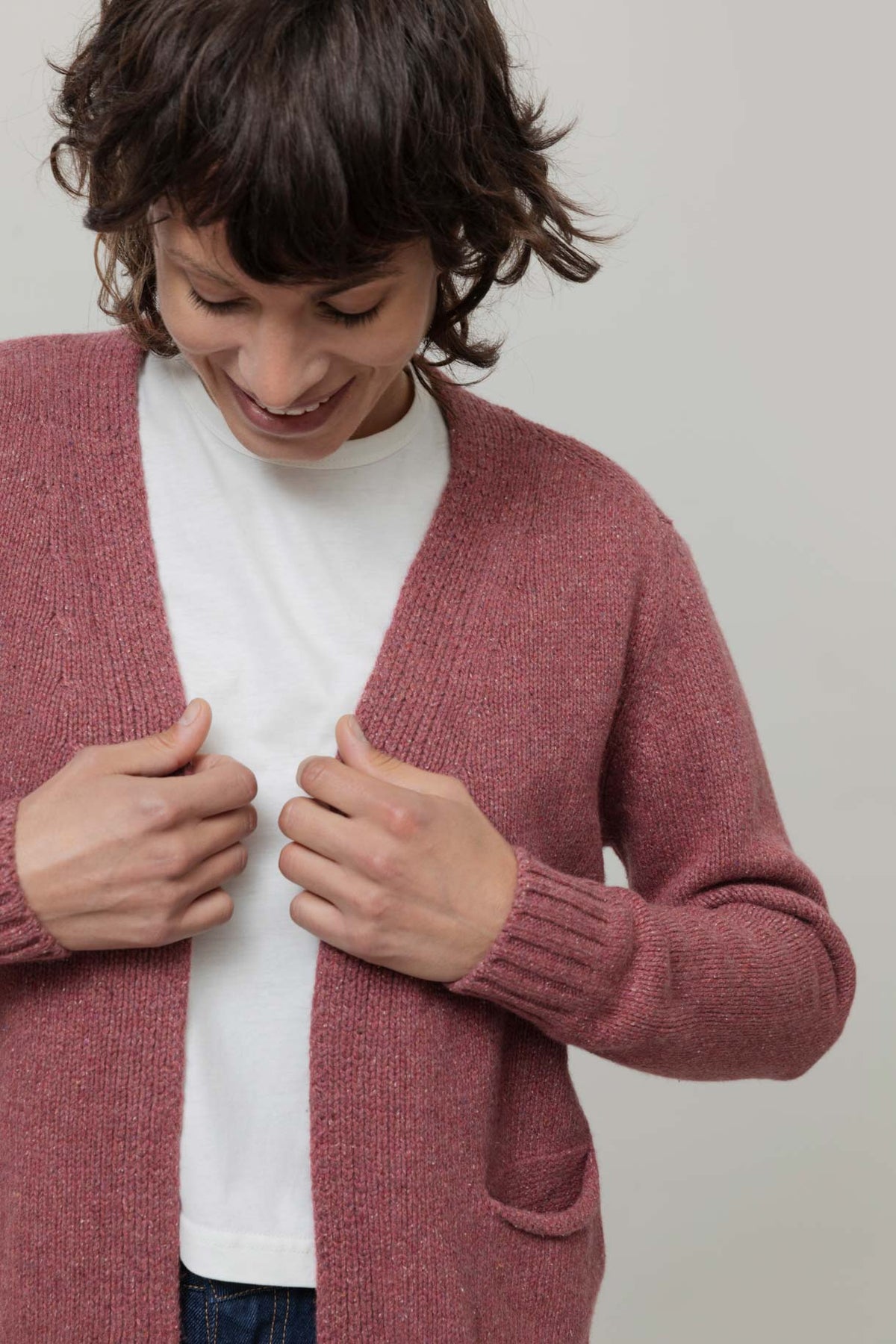 Cardigan Denise rouge grenade