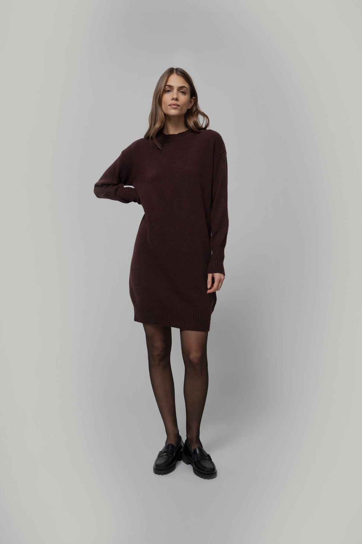 Wool Dress Selvaggia Brown
