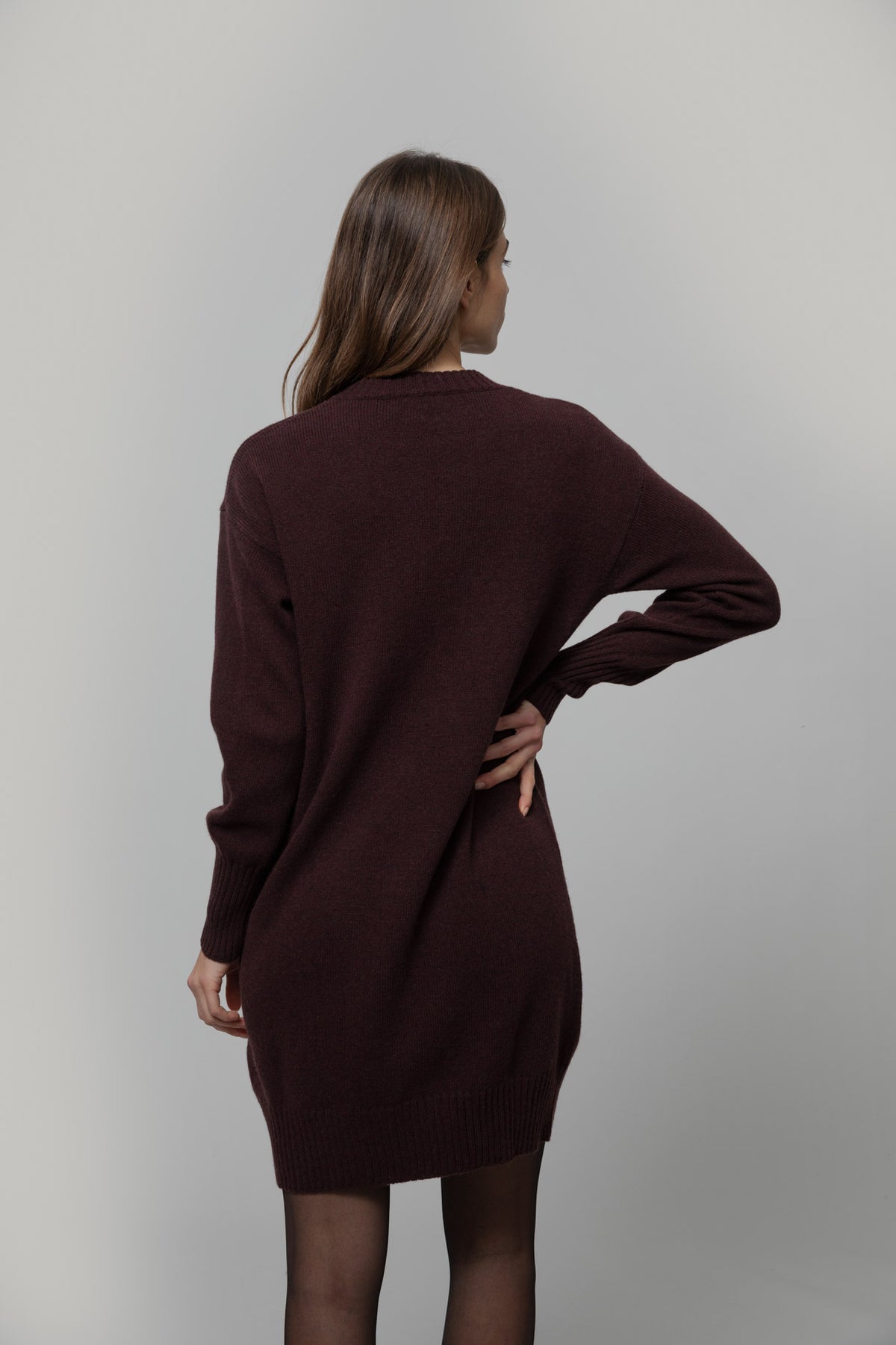 Wool Dress Selvaggia Brown