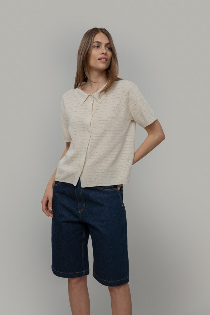 Polo Sofia White Burro