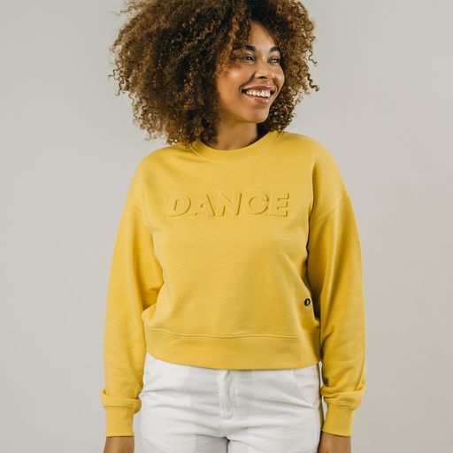Sweatshirt cropped Dance jaune