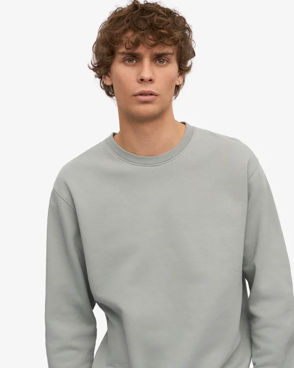 Classic Organic Crewneck Steel Blue