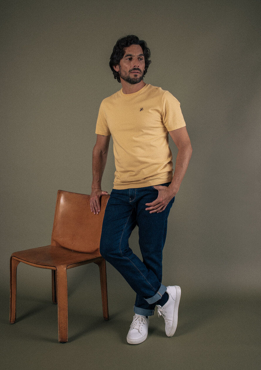 T-shirt homme coton bio Essaim jaune