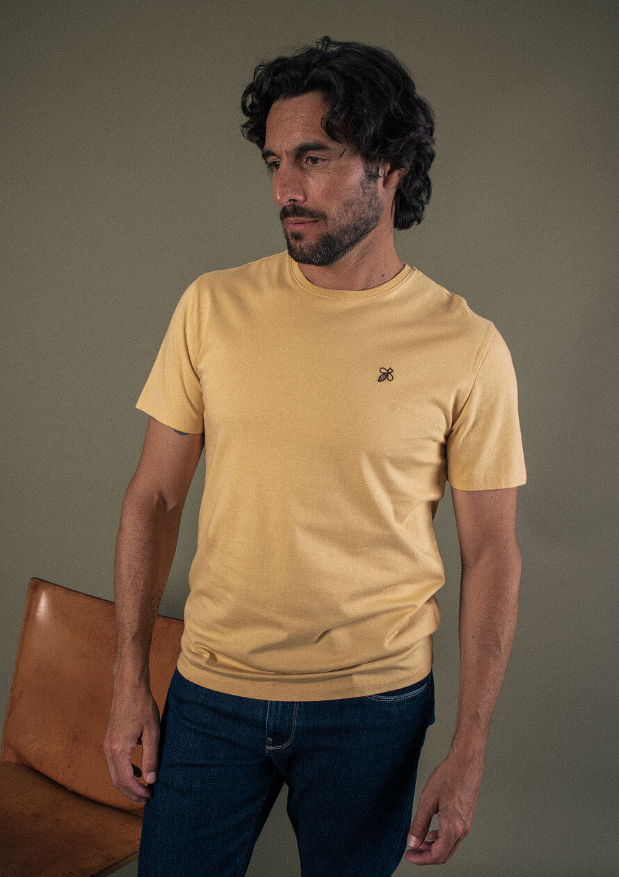 T-shirt homme coton bio Essaim jaune