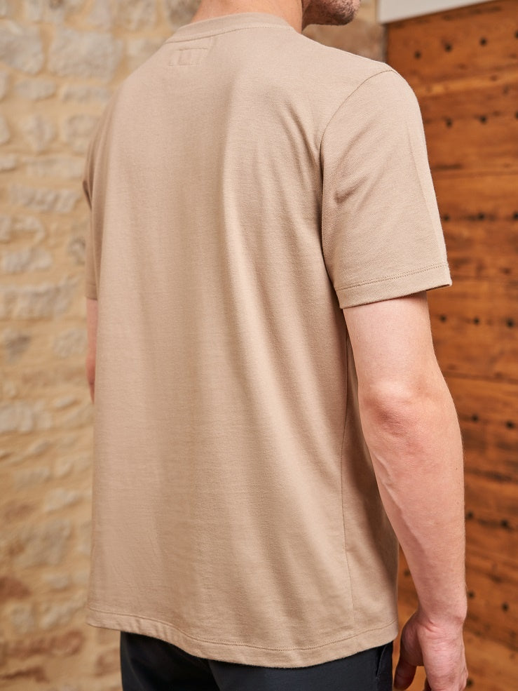 T-shirt coton bio Paul Beige 