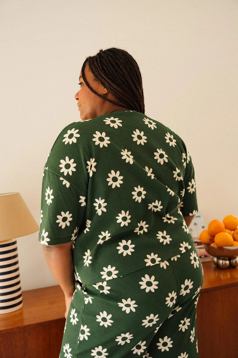 Pyjama long Dahlia vert