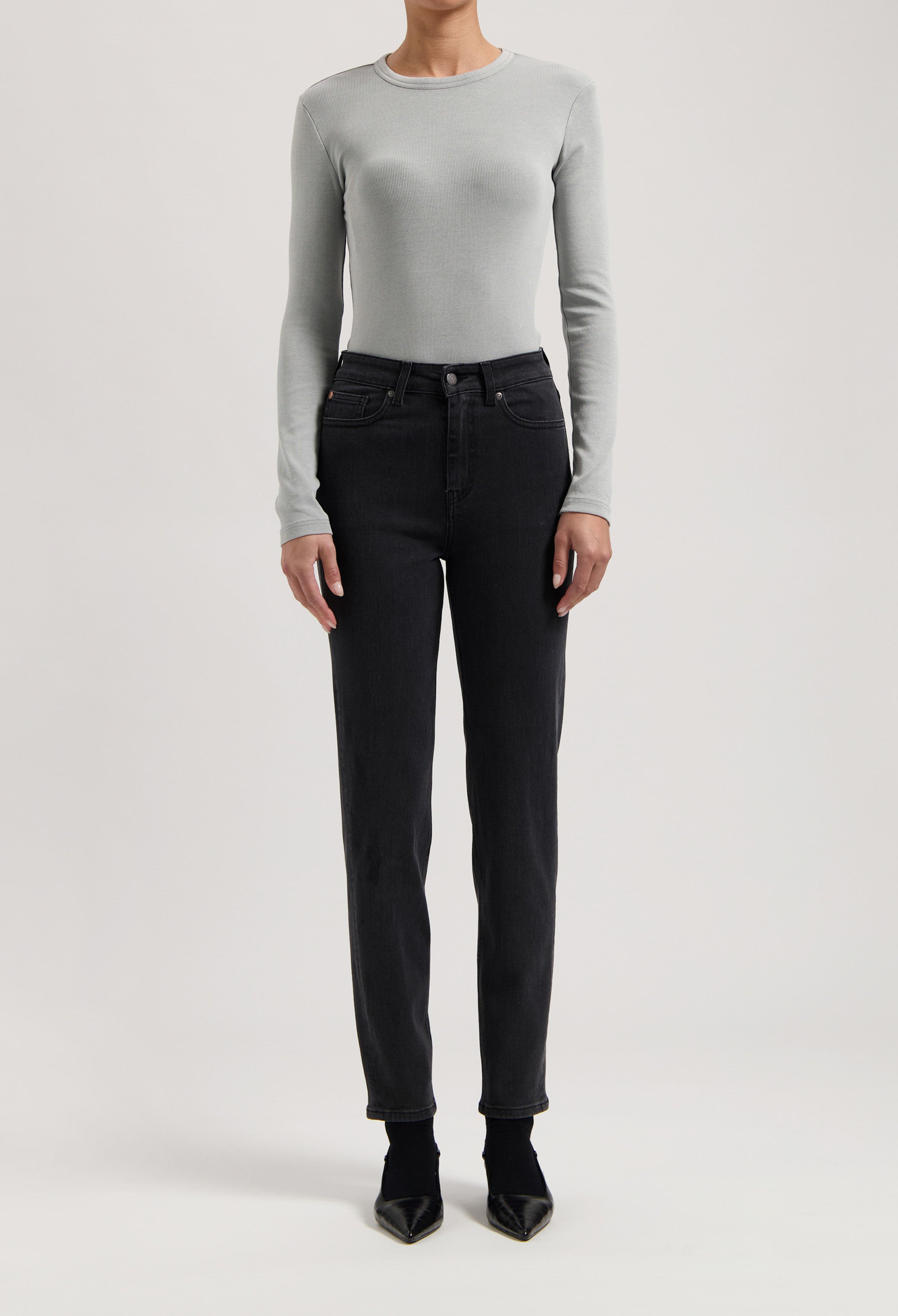 Mom Jeans Mams Tapered Stone Black