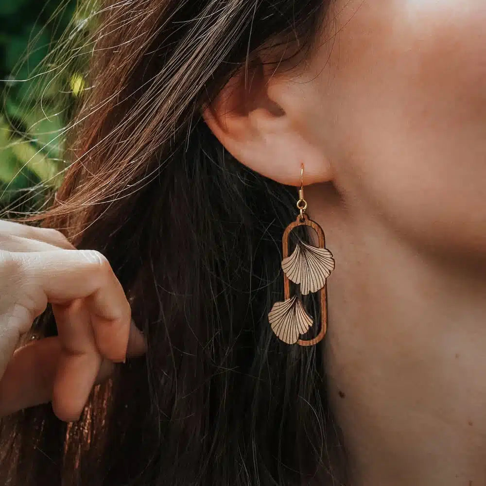 Boucles d'oreilles Ginkgo