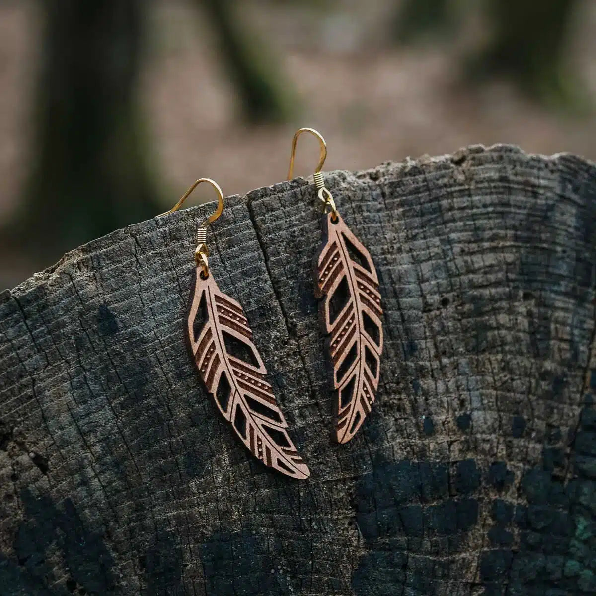 Boucles d'oreille Piuma Brut