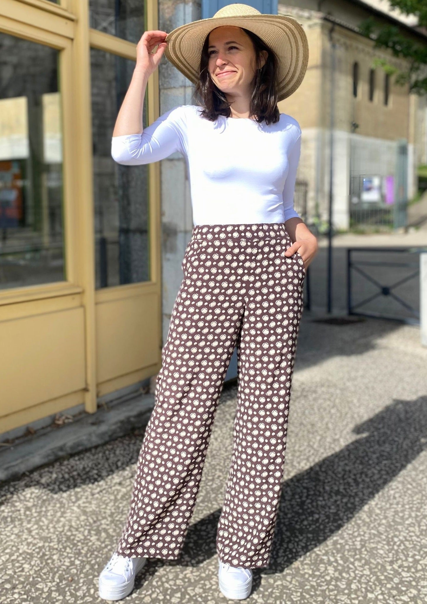 Fluid pants in upcycled viscose Dorothée