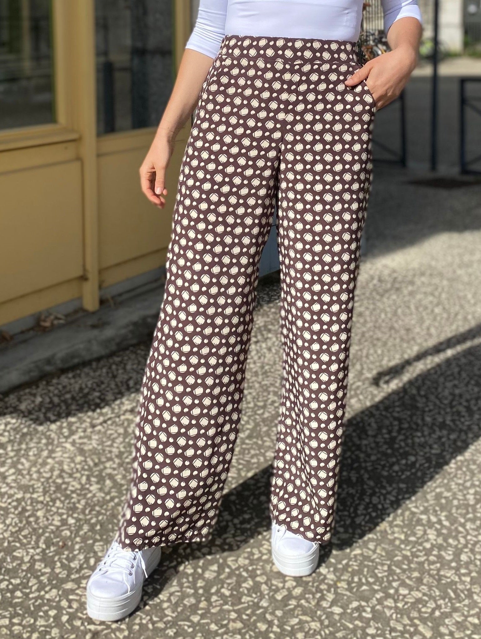 Fluid pants in upcycled viscose Dorothée