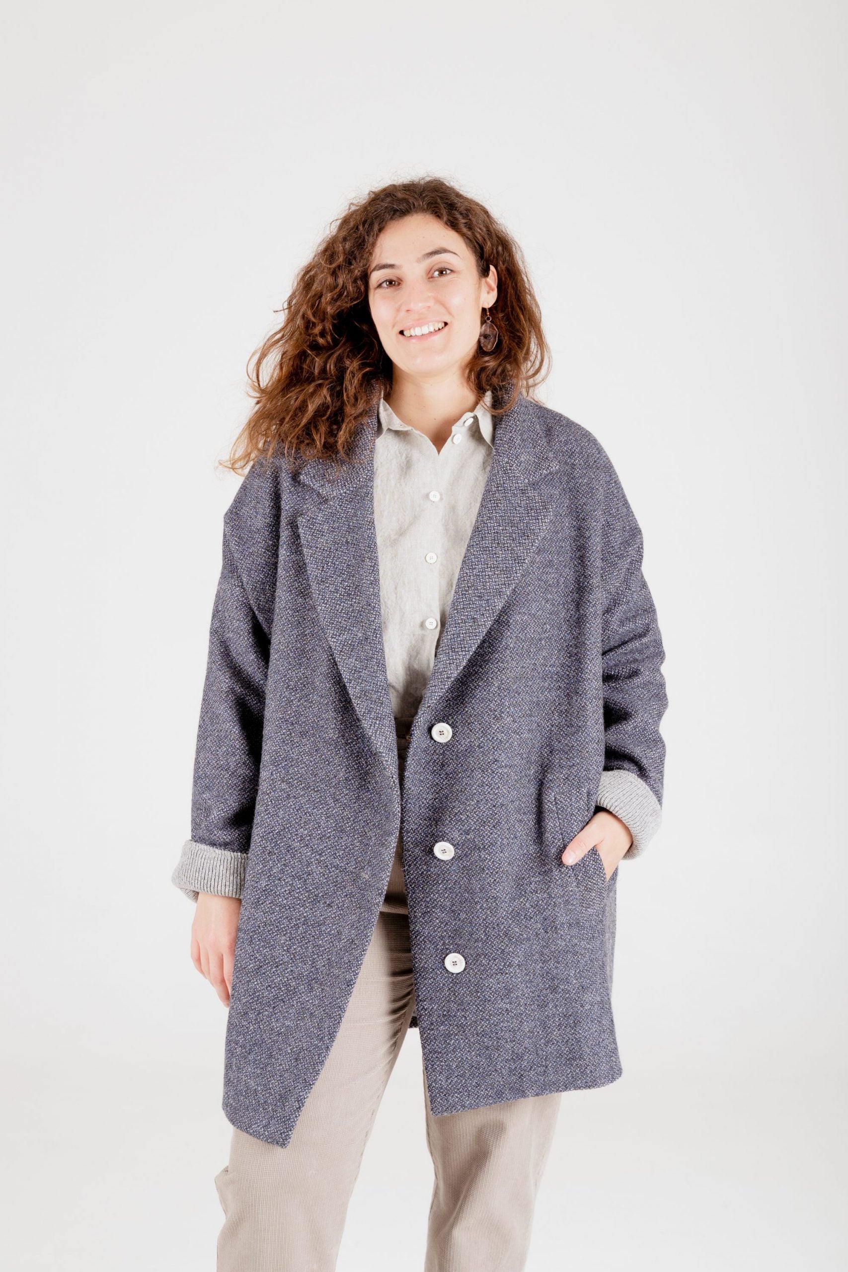 Manteau Oversized Belmonte Bleu 