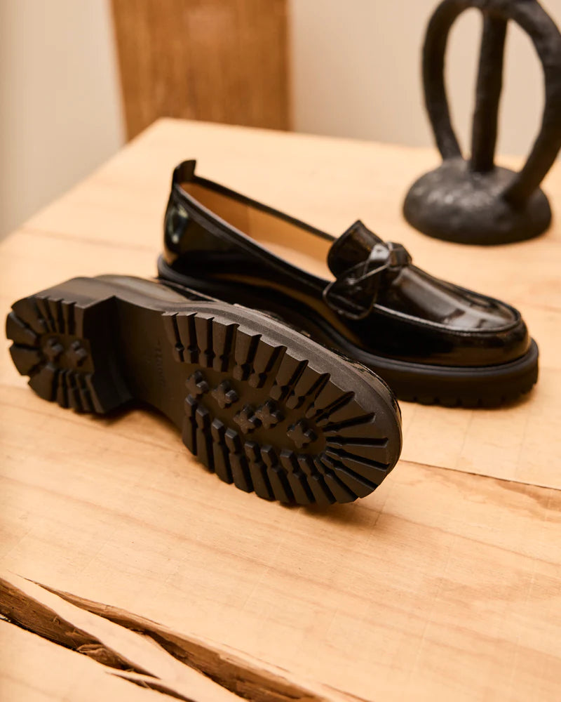 Mocassins Sortilège Noir Vernis