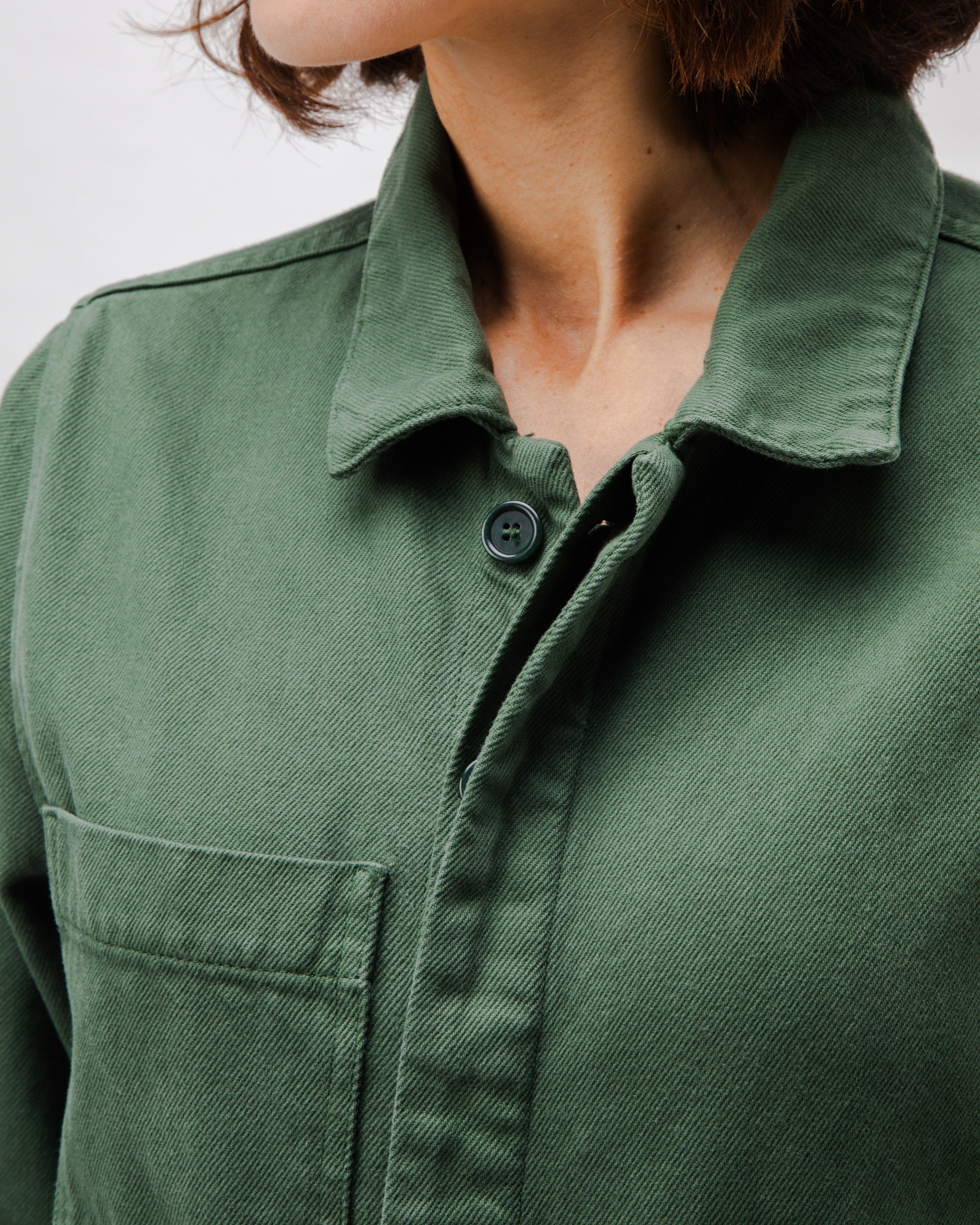 Green organic cotton boiler suit