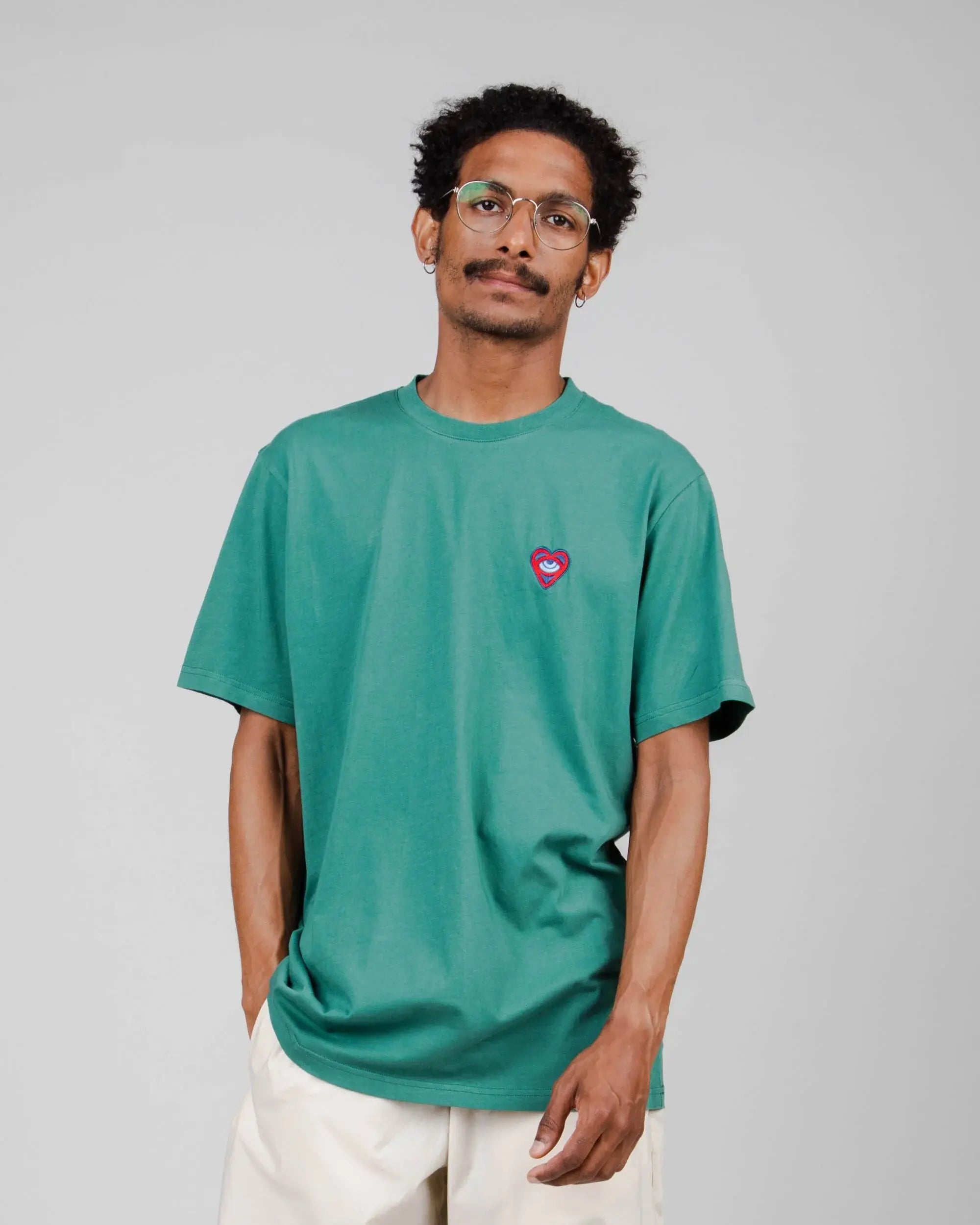 Herren T-Shirt Heart green