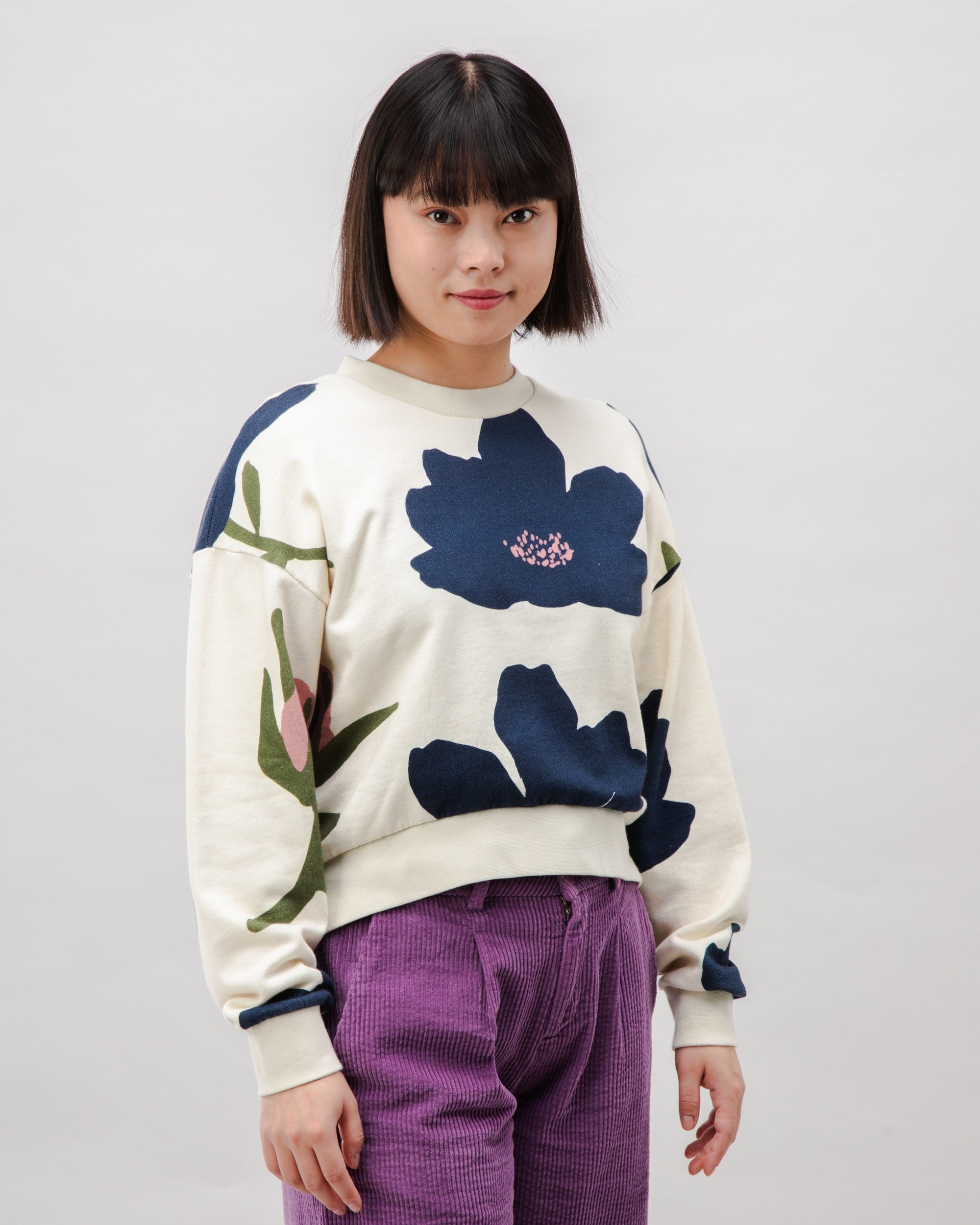 Damen Sweatshirt Bloom Ekru