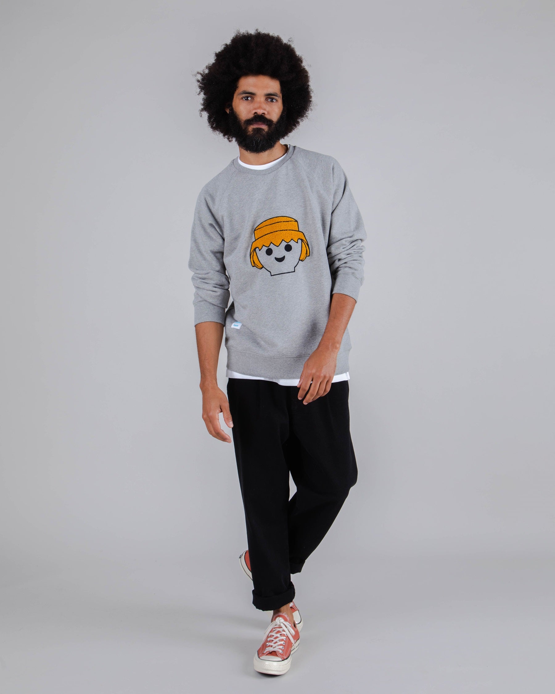 Sweatshirt gris Playmobil en coton bio