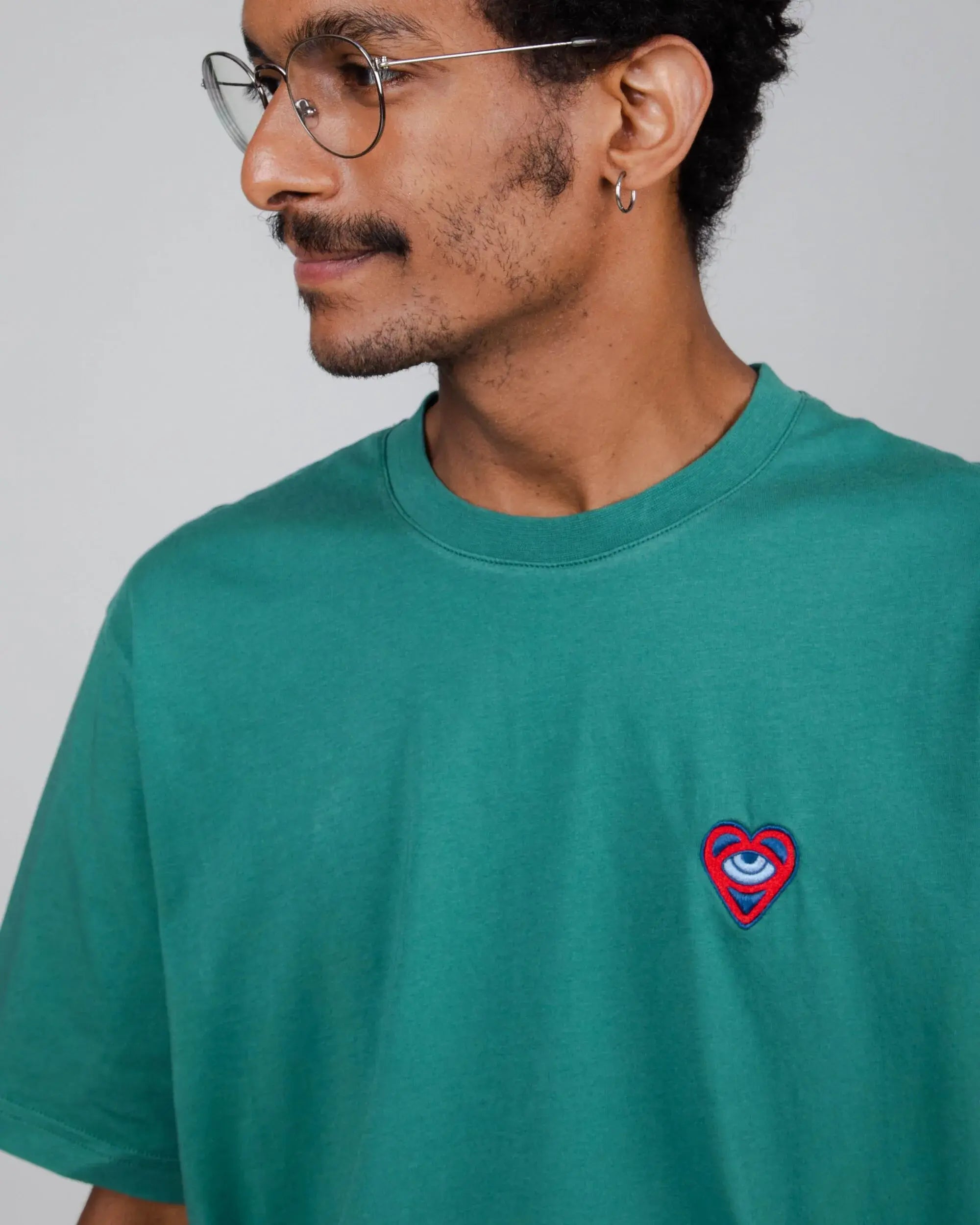 Herren T-Shirt Heart green