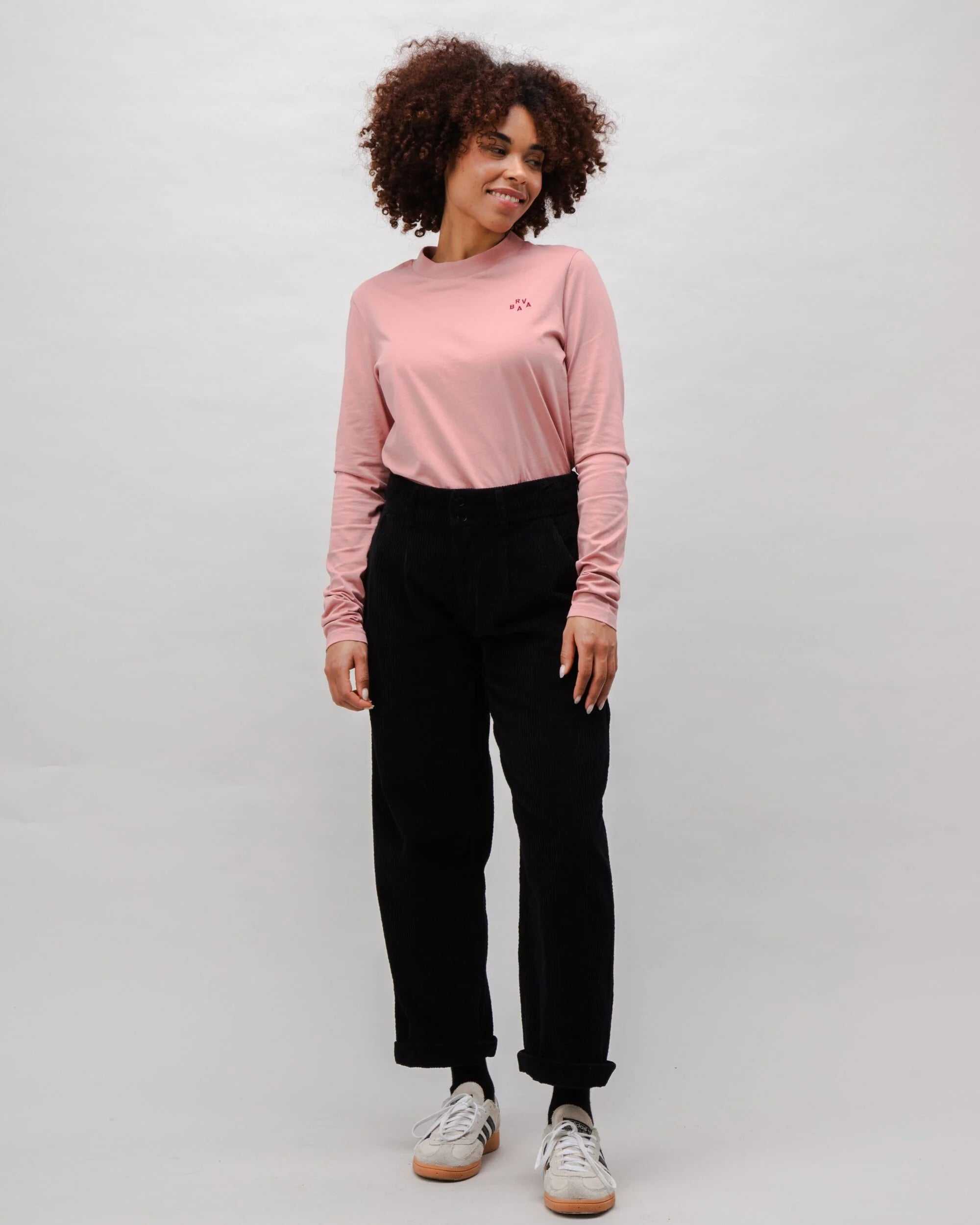 Damen Schwarze Cordhose