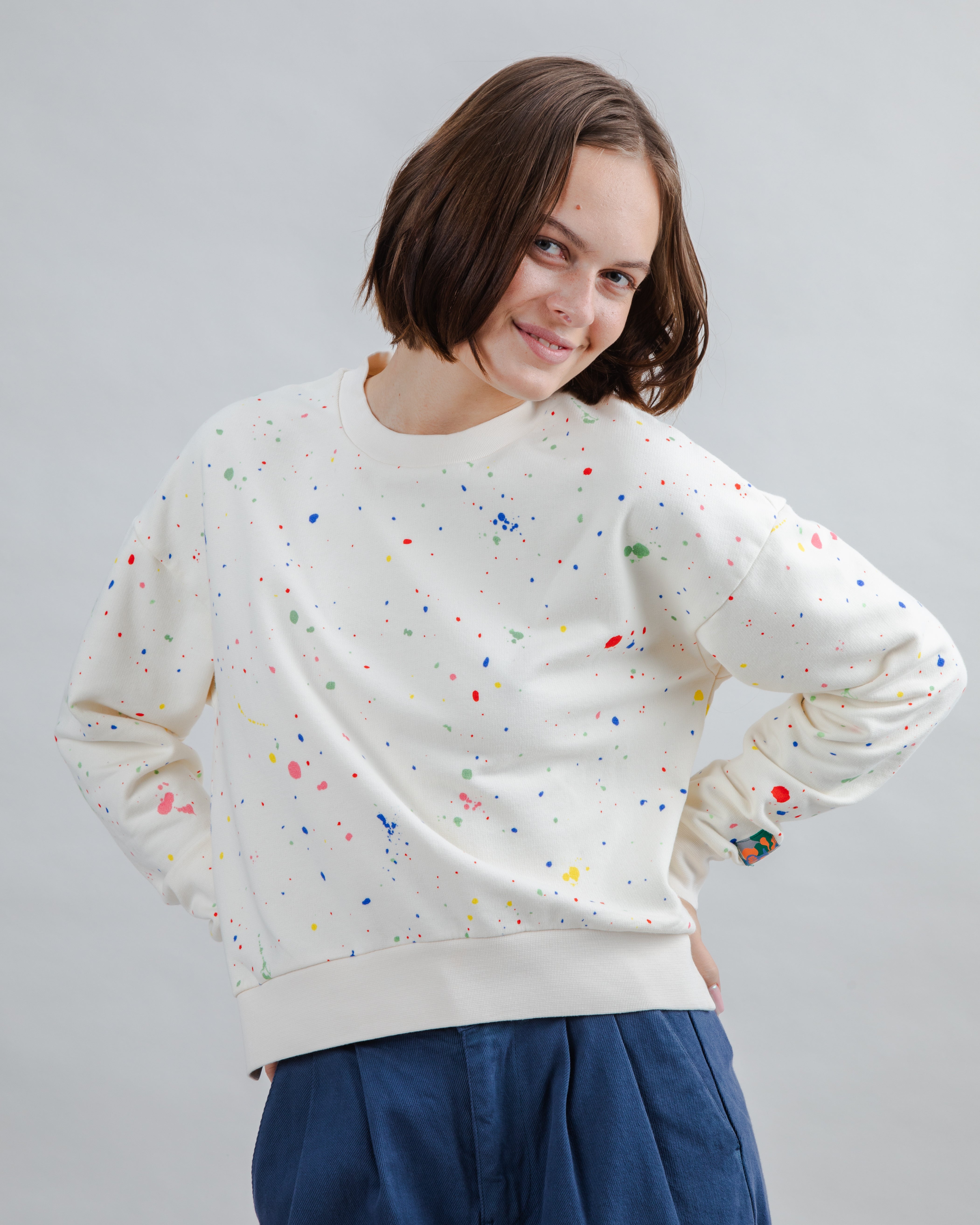 Damen Sweatshirt Splash Paint
