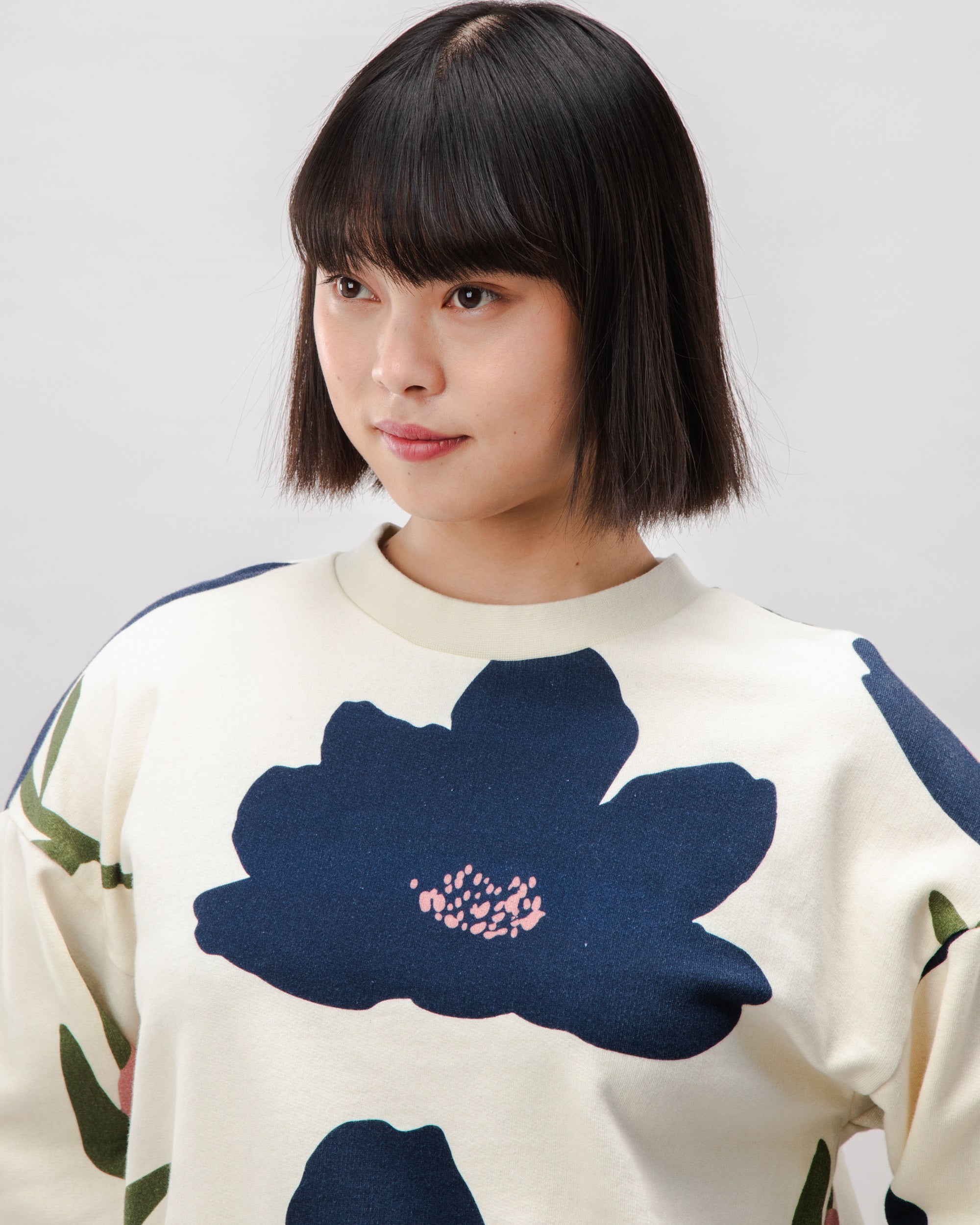 Damen Sweatshirt Bloom Ekru