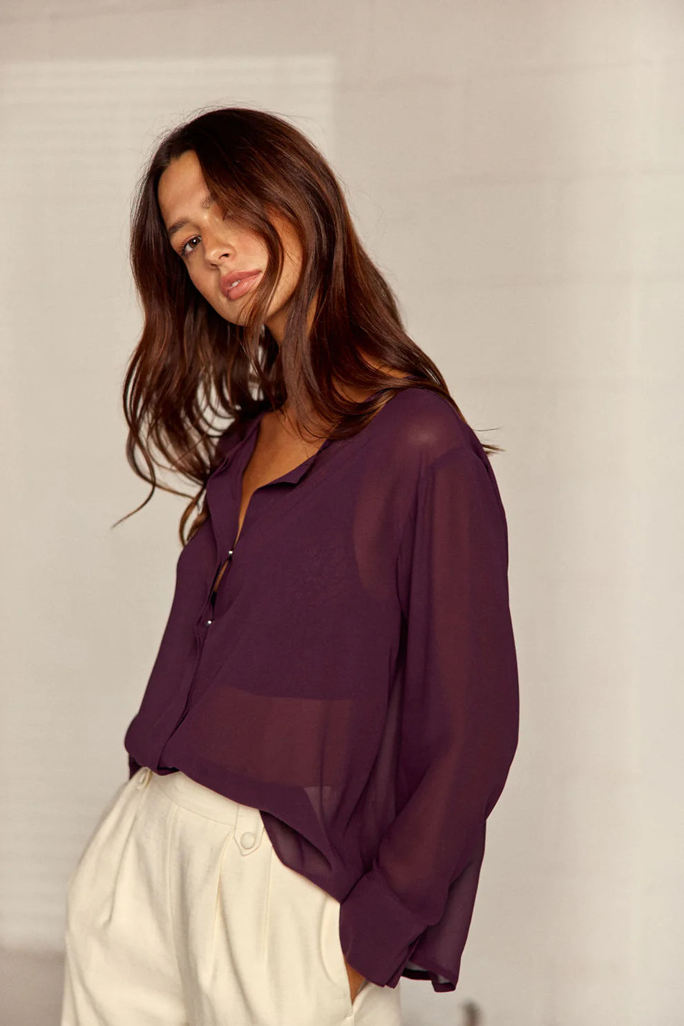 Bluse Sia Aubergine